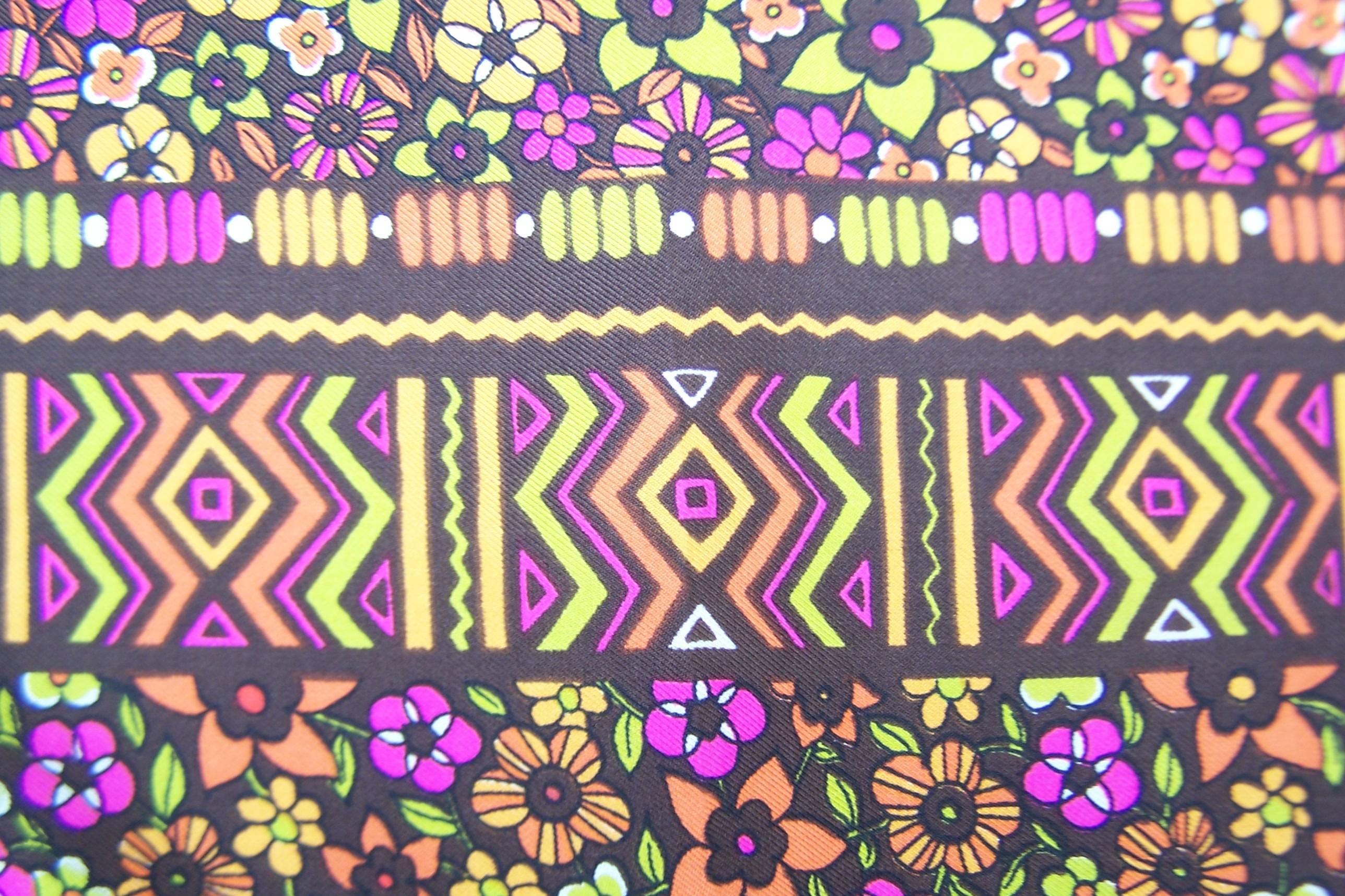 Mod & Colorful C.1970 Givenchy Silk Scarf 1
