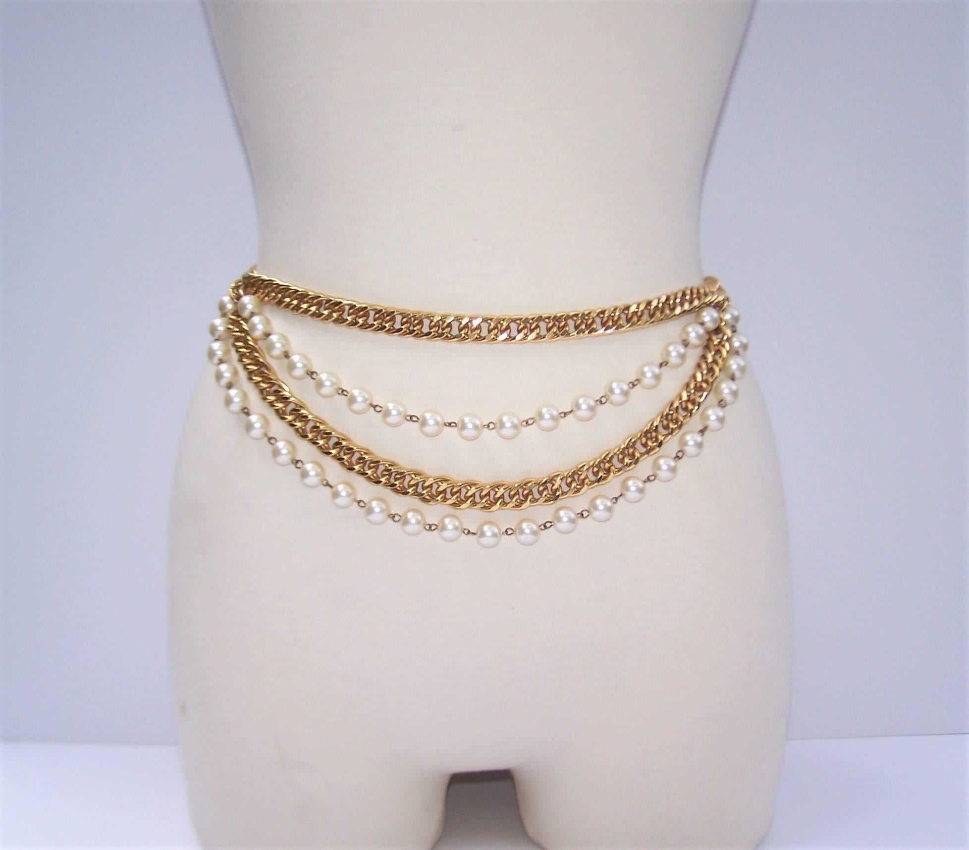 pearl chain belt