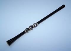 Ultra Glam 1950's Austrian Black Cigarette Holder With Rhinestones