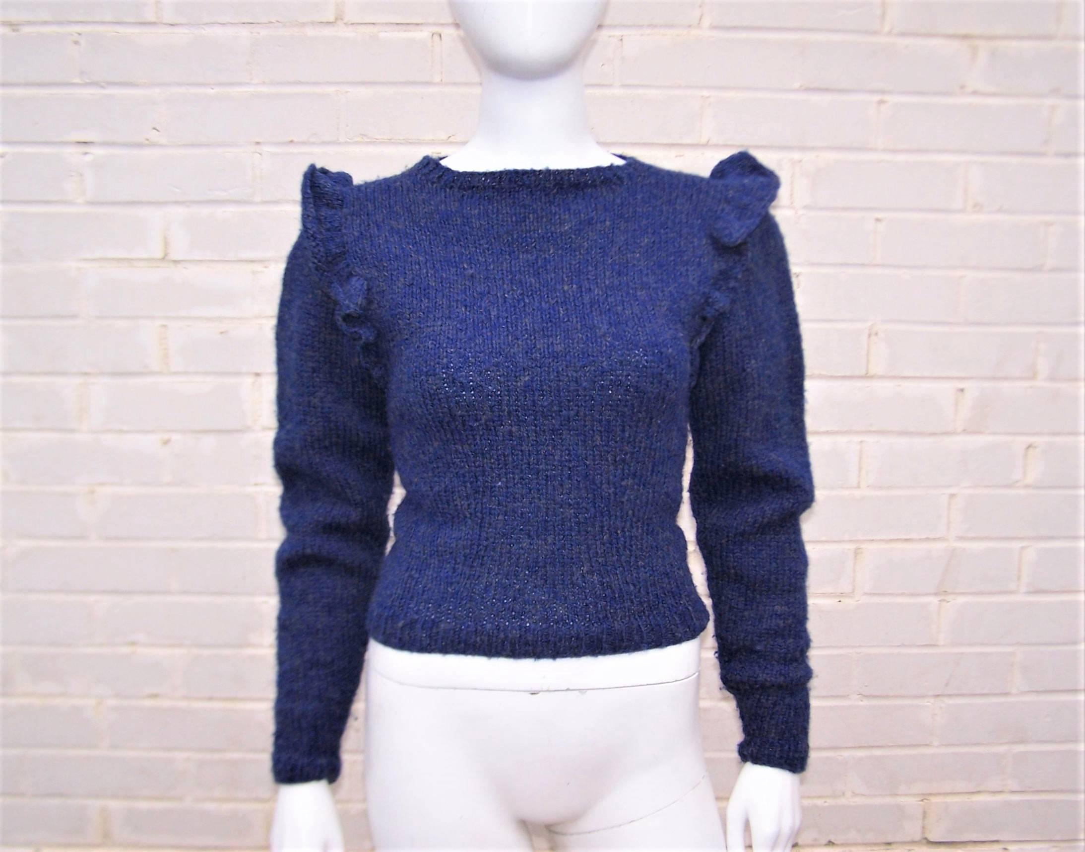 lapis blue sweater