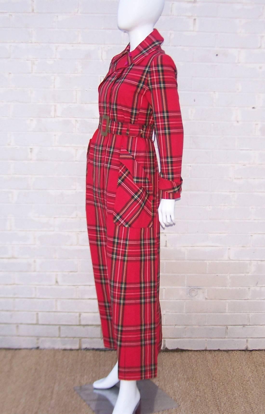red plaid trench coat womens