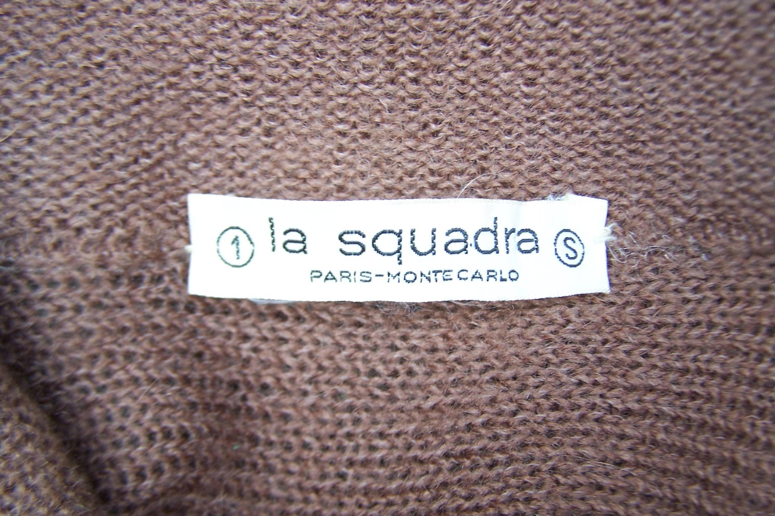 C.1970 La Squadra Wool Knit Fringed Sweater Top 2