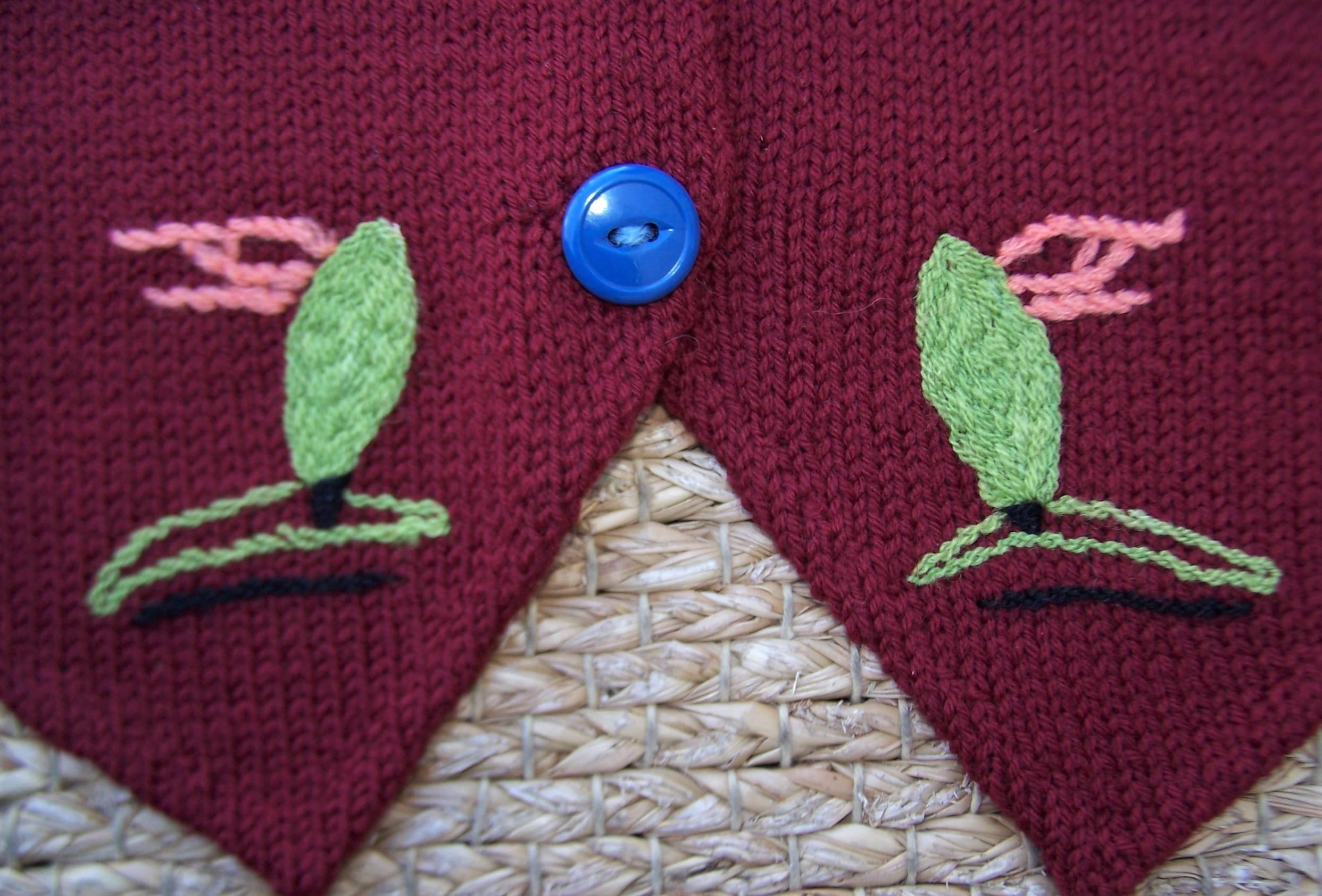 Charming C.1970 Hand Made Folk Art Sweater Vest 2
