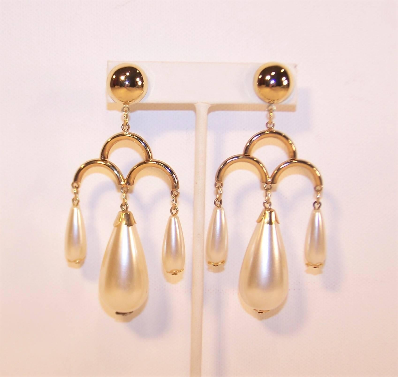 large pearl dangle earrings