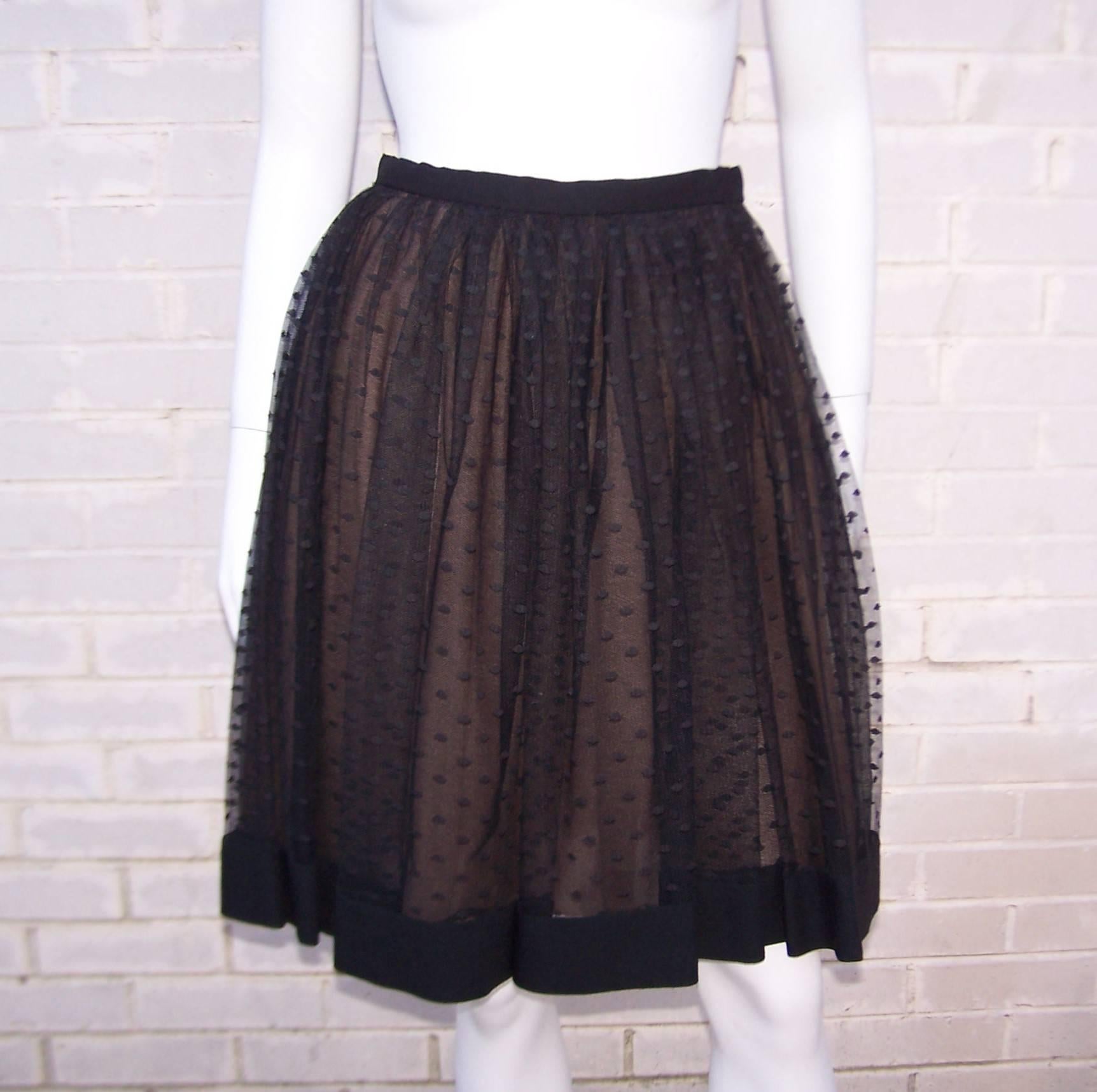 1980's Pauline Trigere Black Linen & Swiss Dot Tulle Halter Dress & Wrap 5