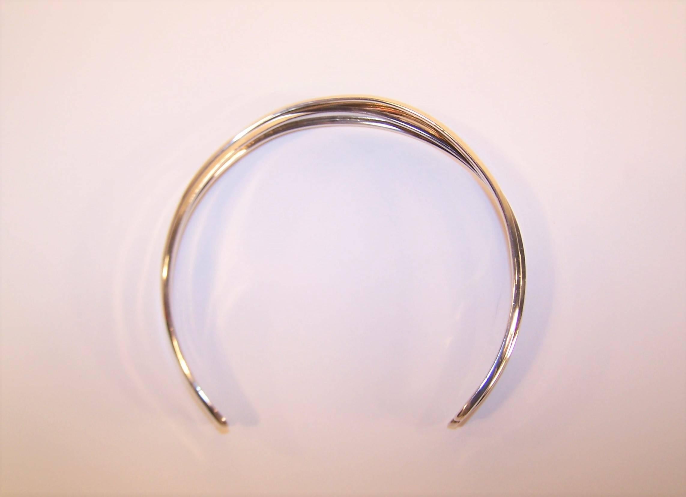 Modernist C.1990 Robert Lee Morris Sterling Silver Twisted Collar Necklace 4