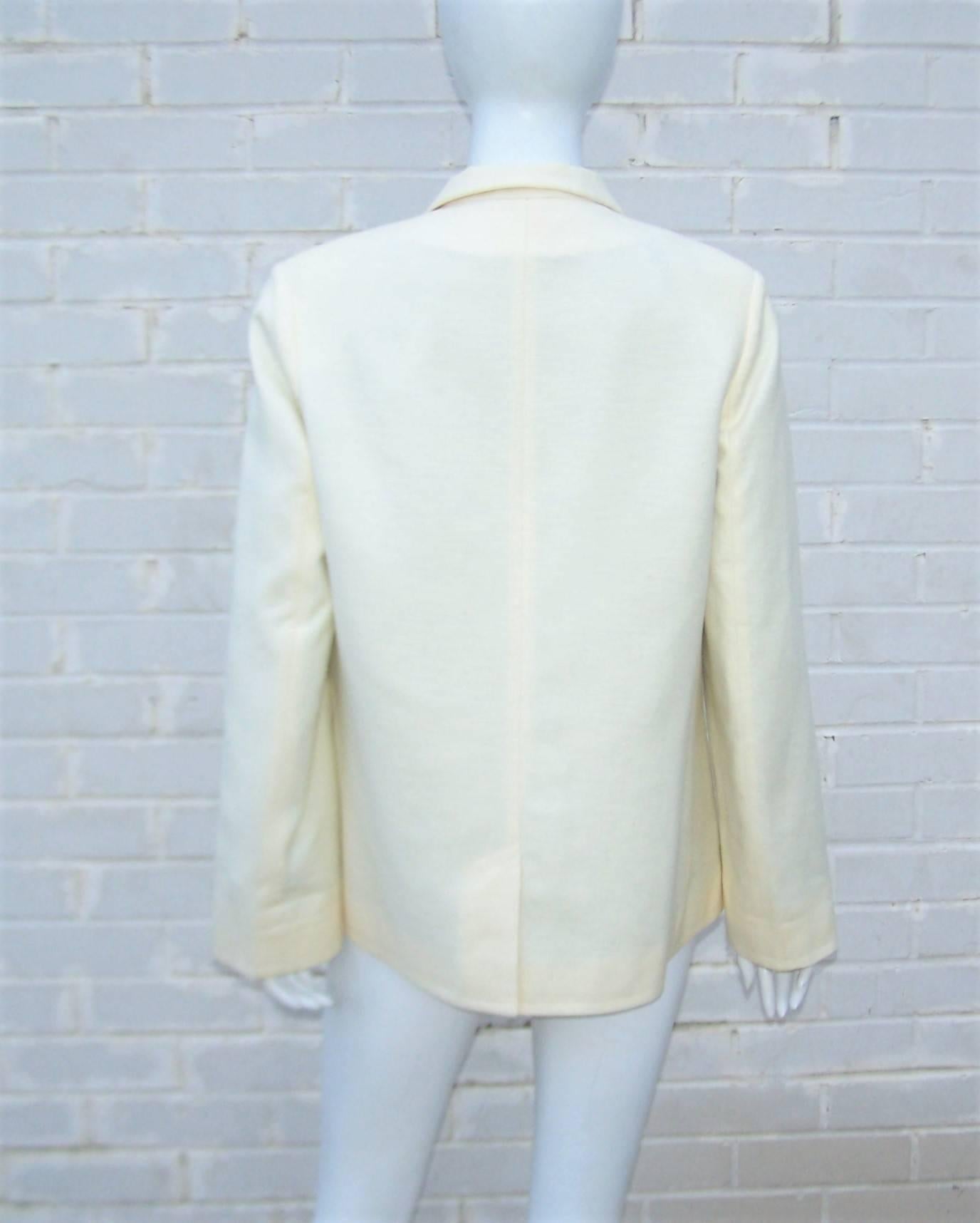 Deconstructed Balenciaga Linen Double Breasted Jacket  1