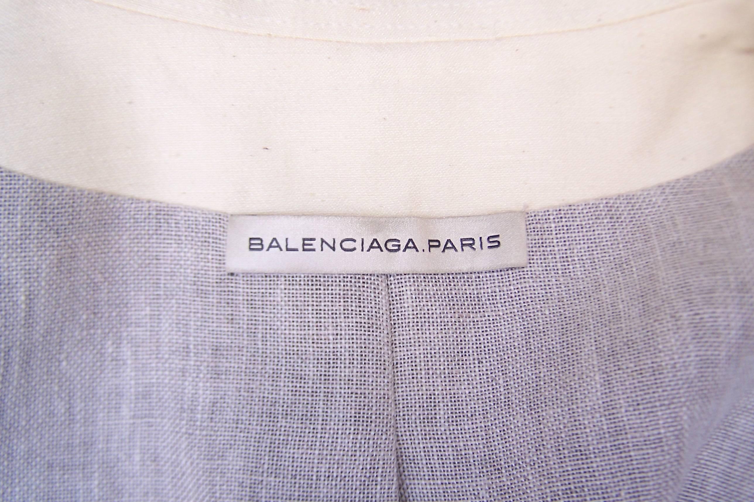 Deconstructed Balenciaga Linen Double Breasted Jacket  4