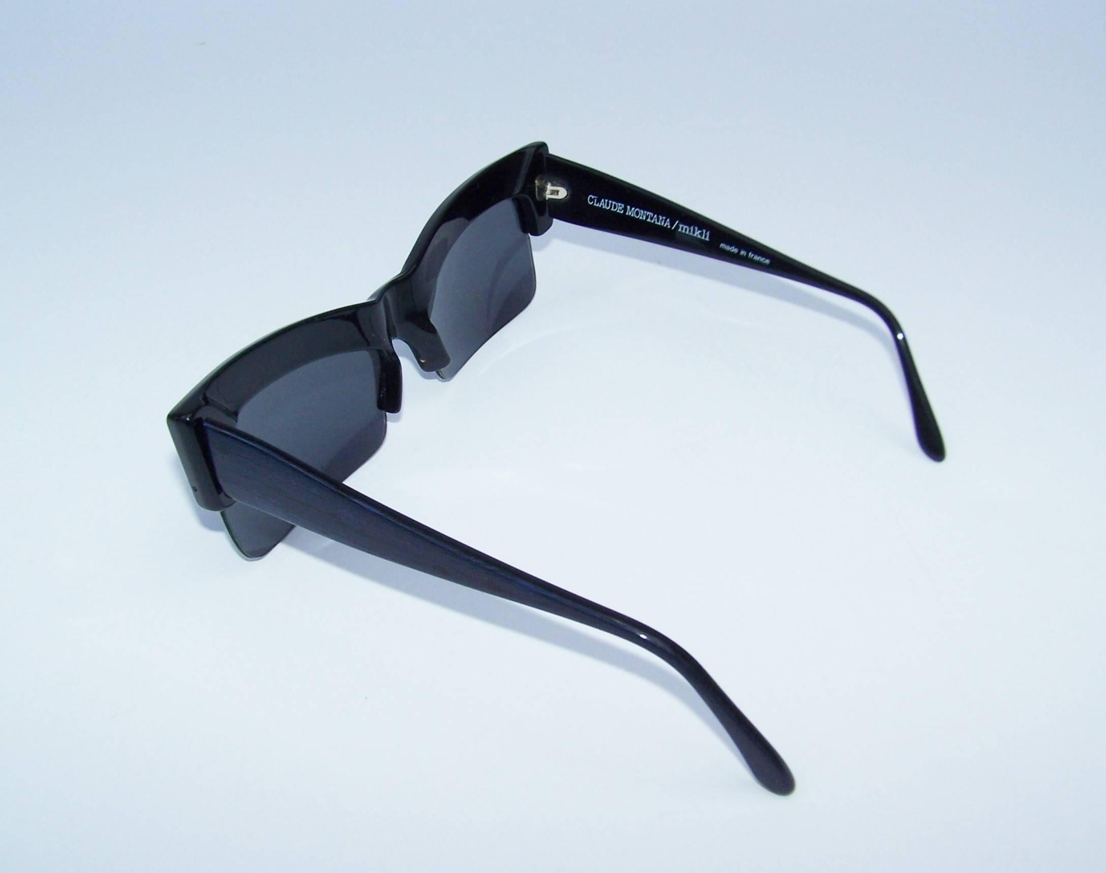 Futuristic 1980's Alain Mikli For Claude Montana Marbleized Sunglasses 3