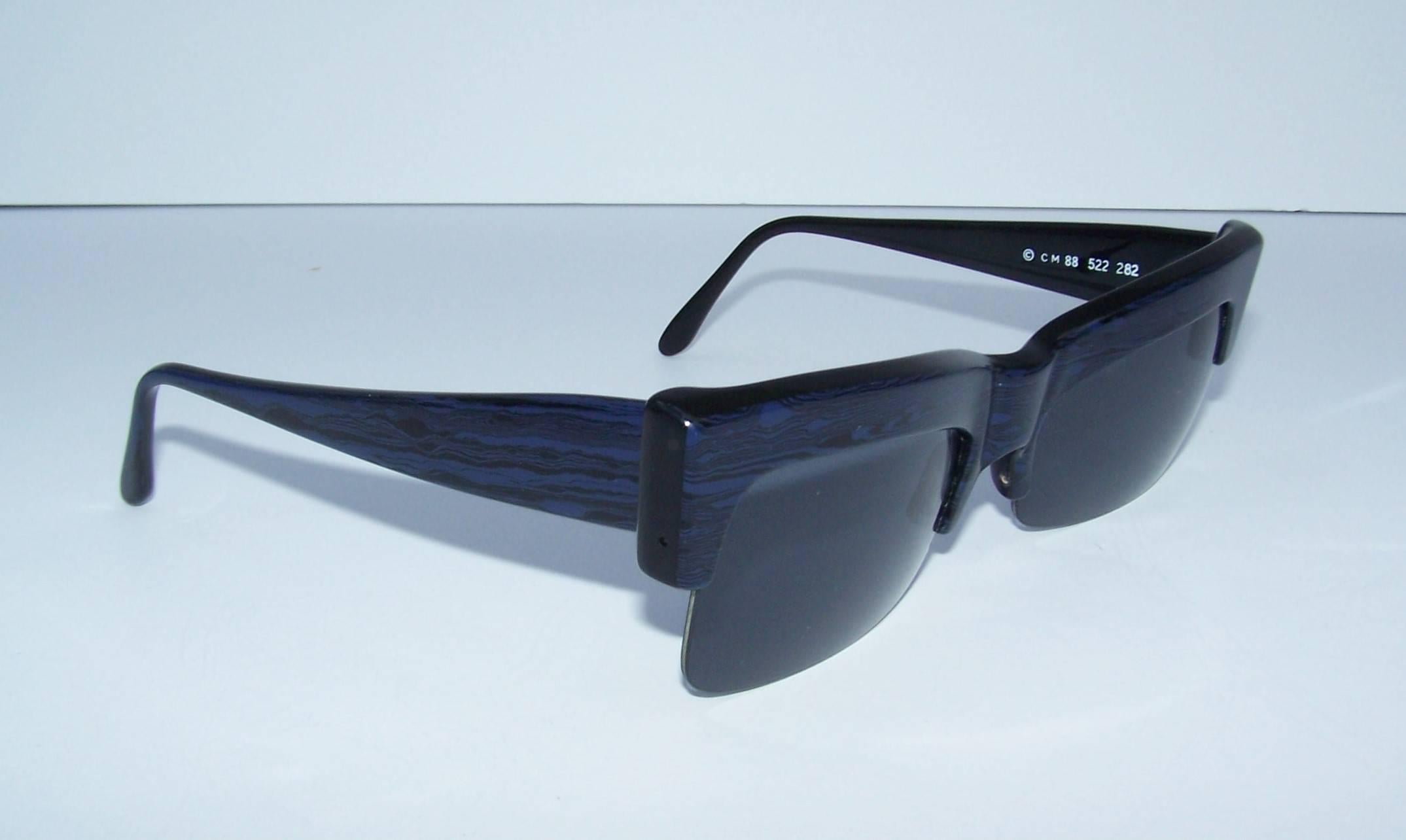 Futuristic 1980's Alain Mikli For Claude Montana Marbleized Sunglasses 4