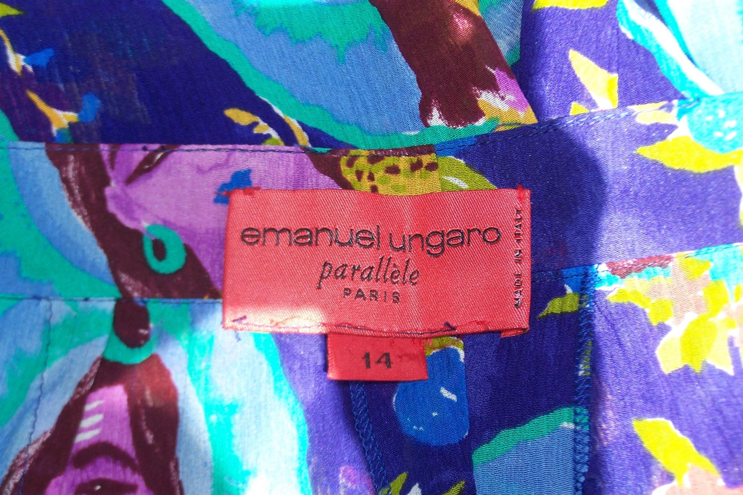 Exotic 1980's Emanuel Ungaro Gauzy Goddess Pants 5