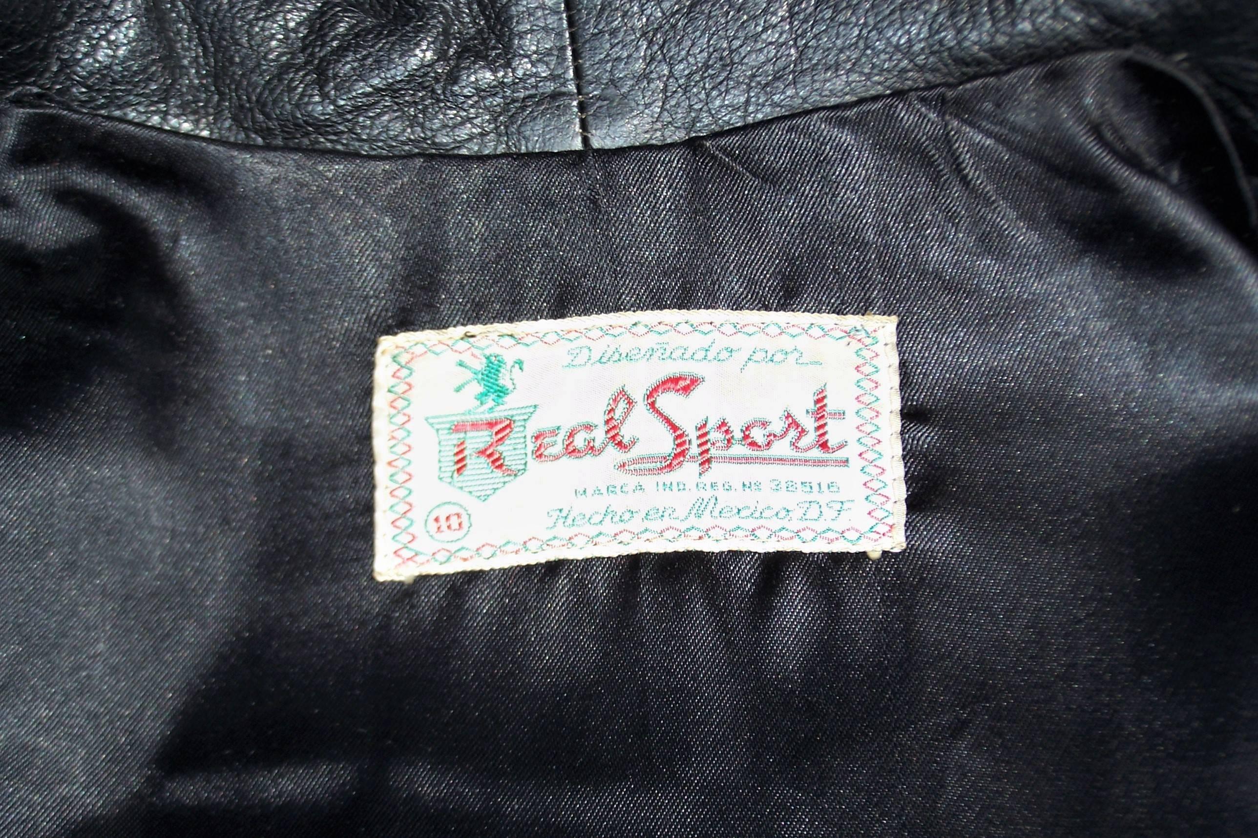 Mod 1960's Black Leather Dress & Jacket 6