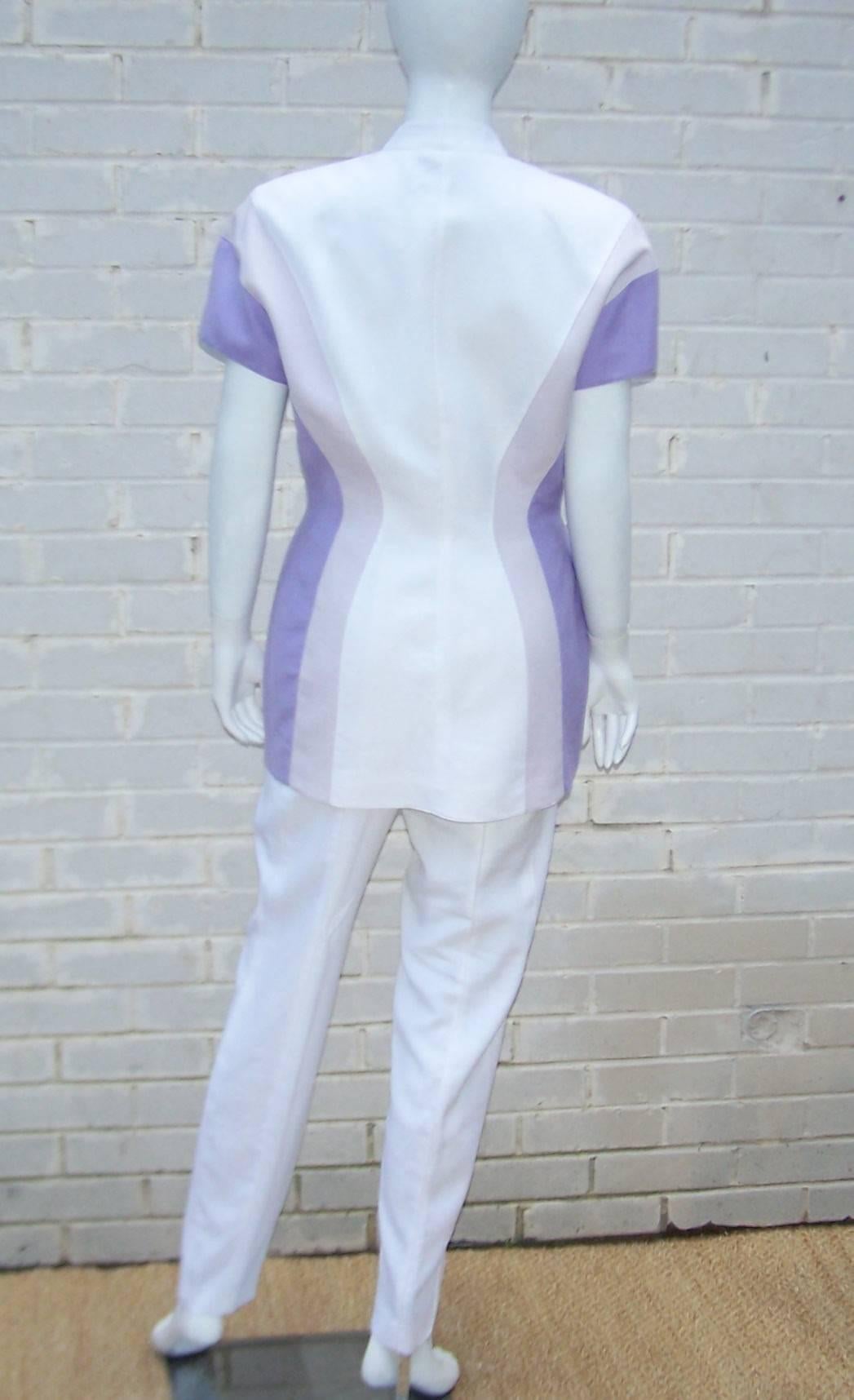 futuristic white suit