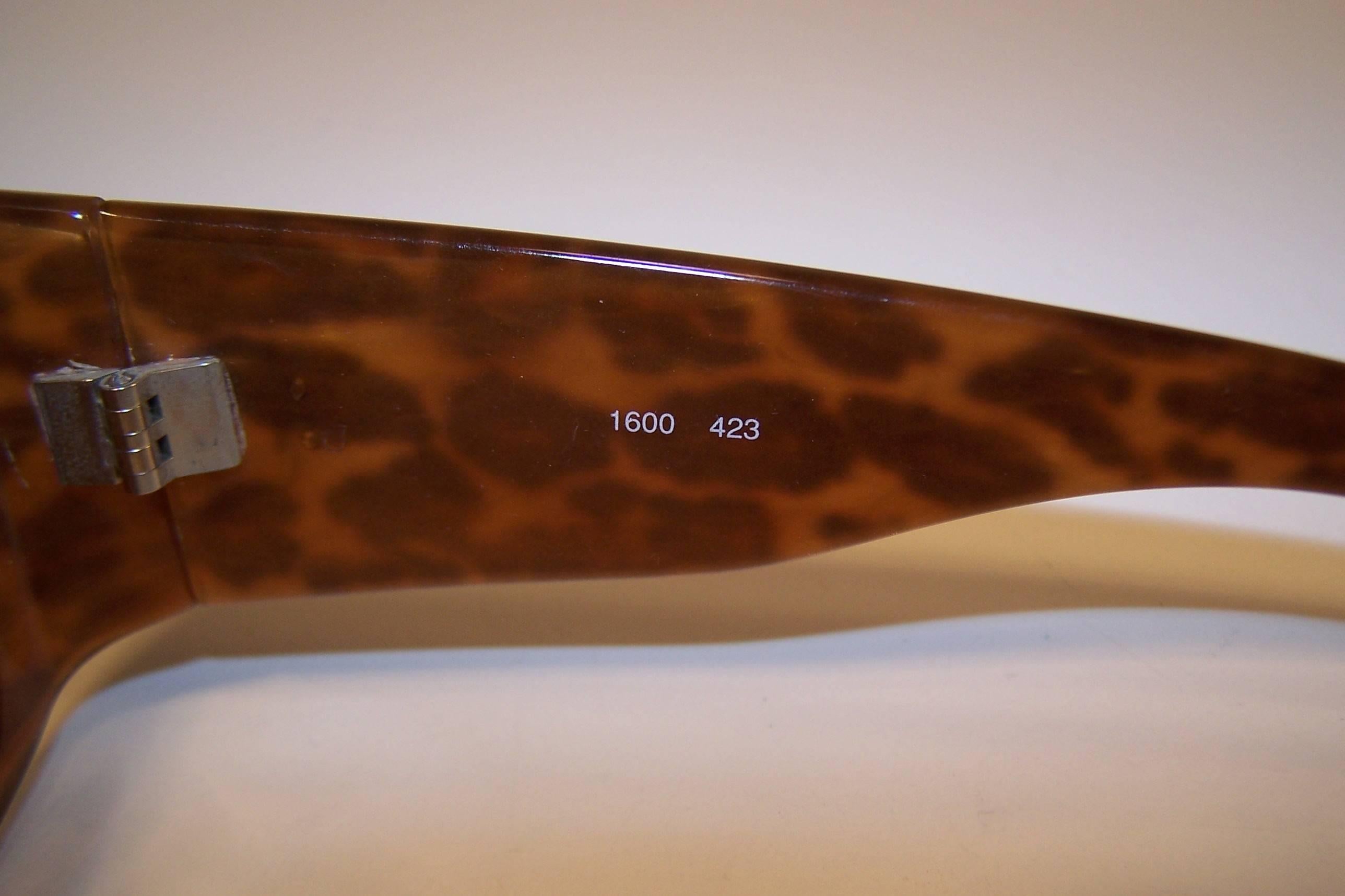 French 1980's Emmanuelle Khanh Leopard Print Sunglasses 5