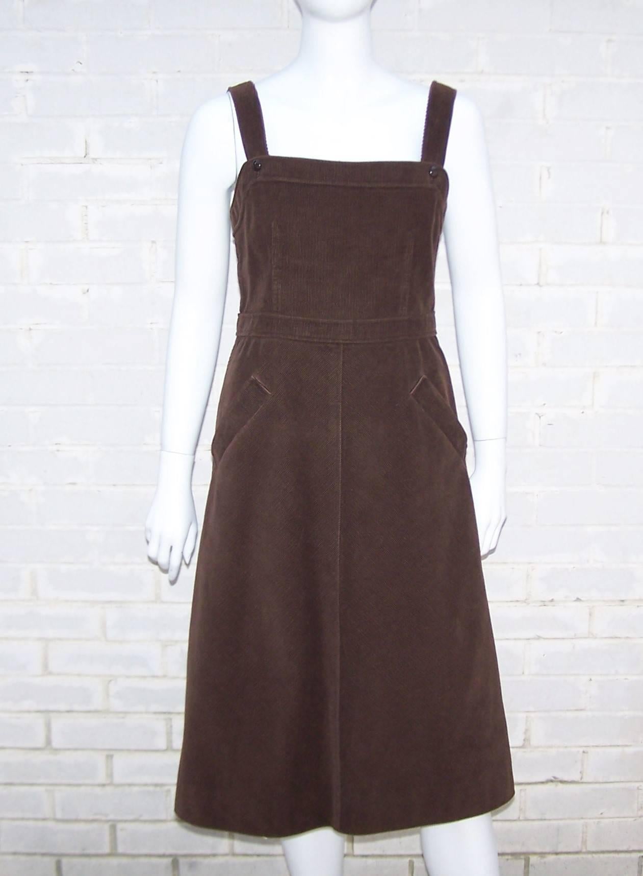brown jumper dress