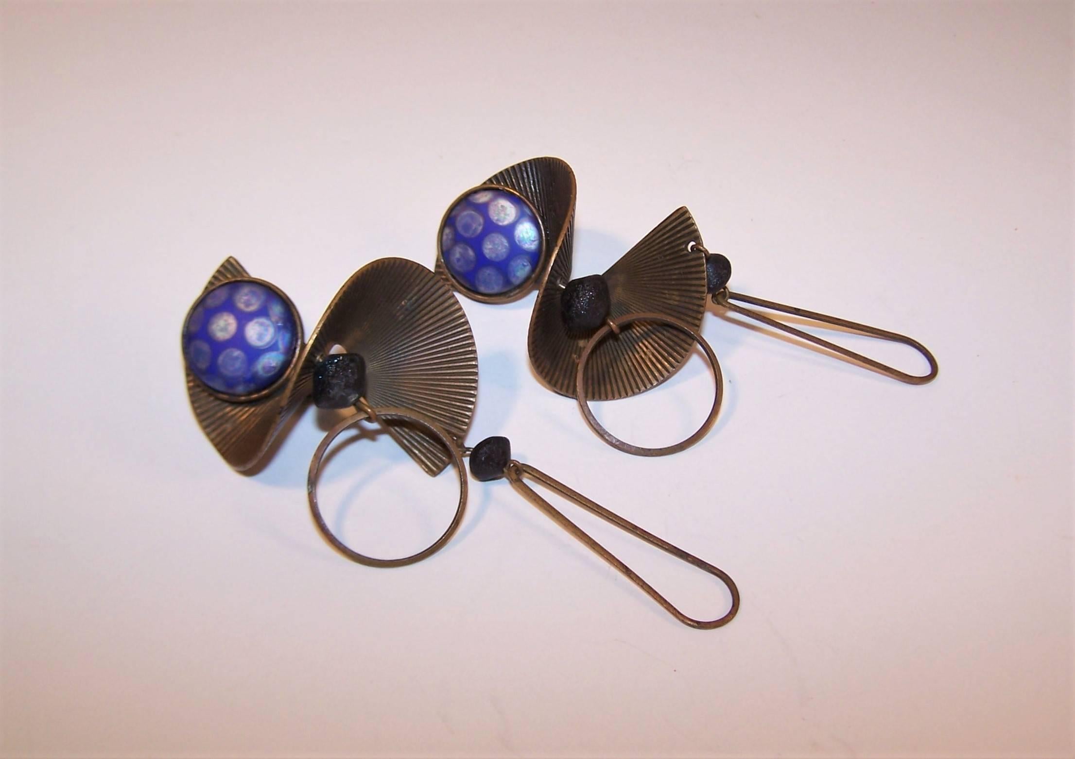 Astral Style Vintage Artisan Mobile Copper Earrings 3
