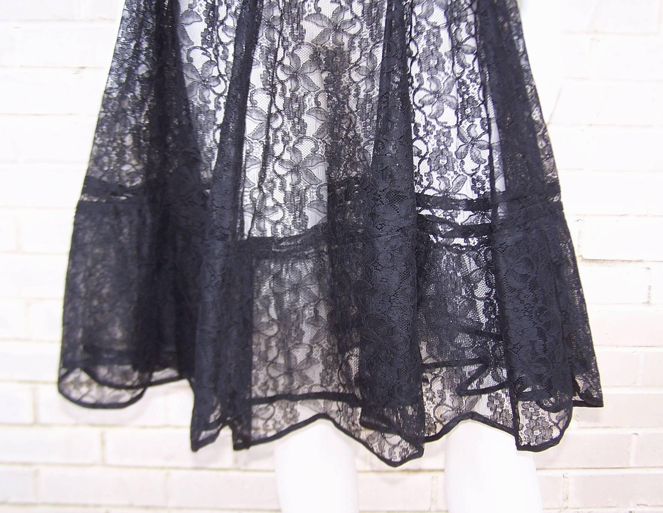 black lace petticoat
