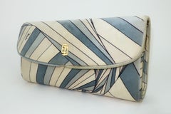 EMILIO PUCCI Italian Velvet Convertible Clutch Shoulder Strap Handbag, c.1970