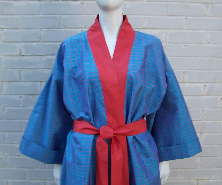 Vintage Jim Thompson Hand Woven Thai Silk Robe at 1stDibs jim
