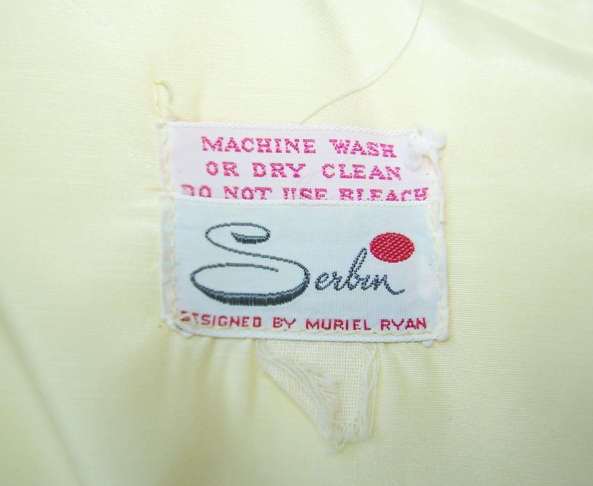 Cute C.1970 Serbin 'Miami Style' Dress With Appliques 3