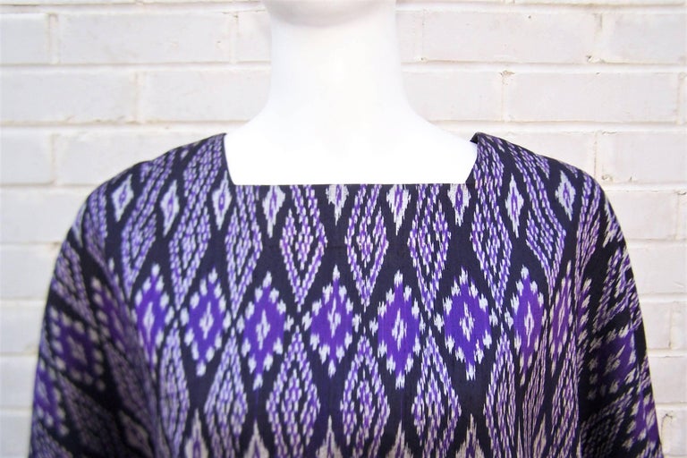 Vintage Star of Siam Hand Woven Thai Silk Top at 1stDibs