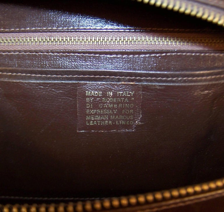 Unique C.1970 Roberta Di Camerino Velvet and Brown Leather Handbag at ...