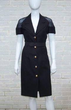 Sexy & Sophisticated C.1990 Valentino Black Dress With Sheer Back