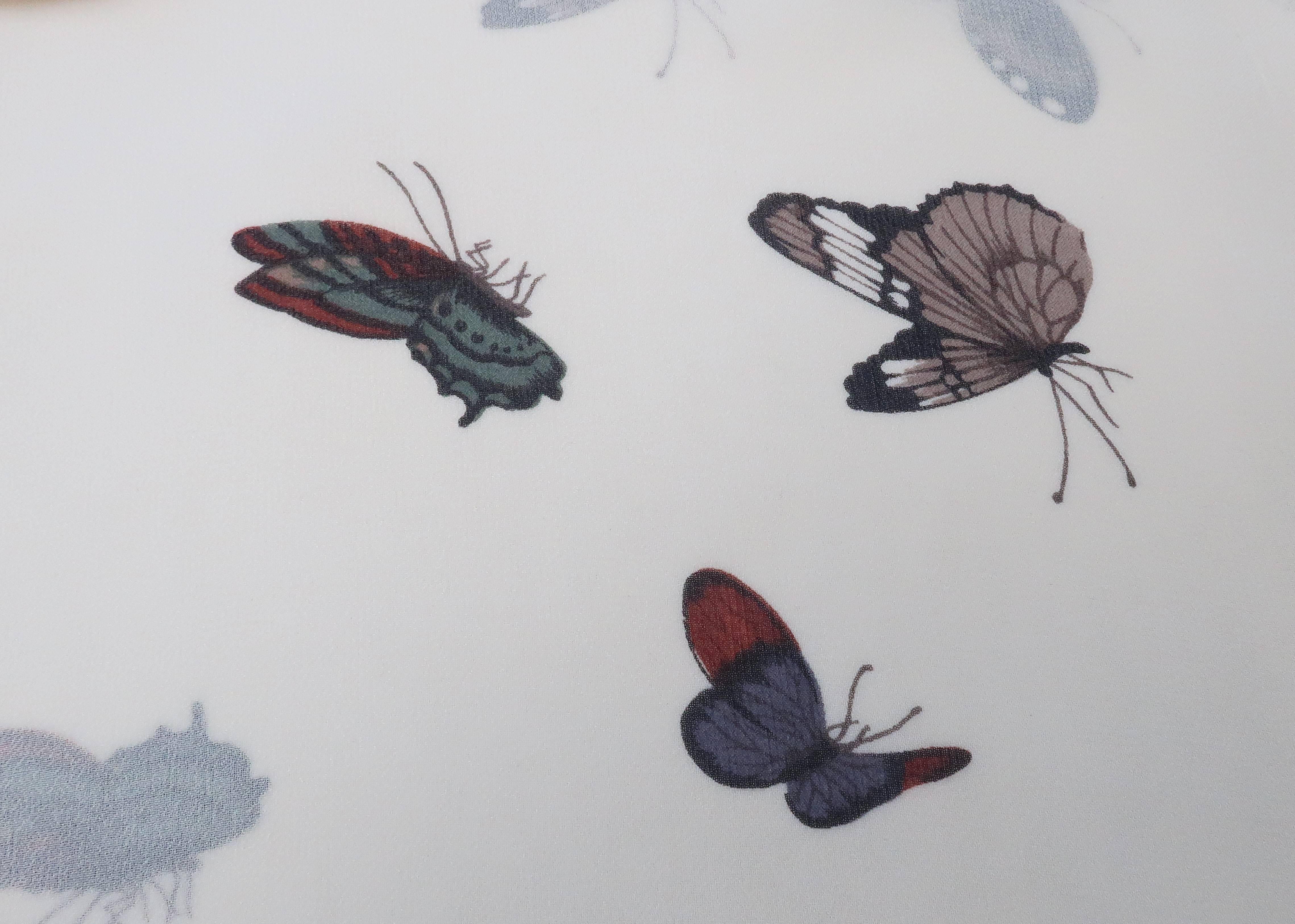 Women's Delicate 1980's Emanuel Ungaro Silk Butterfly Top