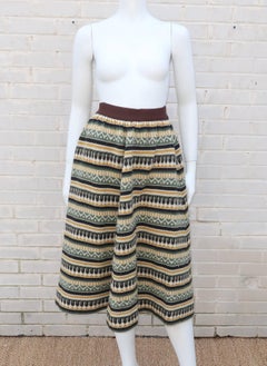 1950's Swedish Wool Knit Circle Skirt