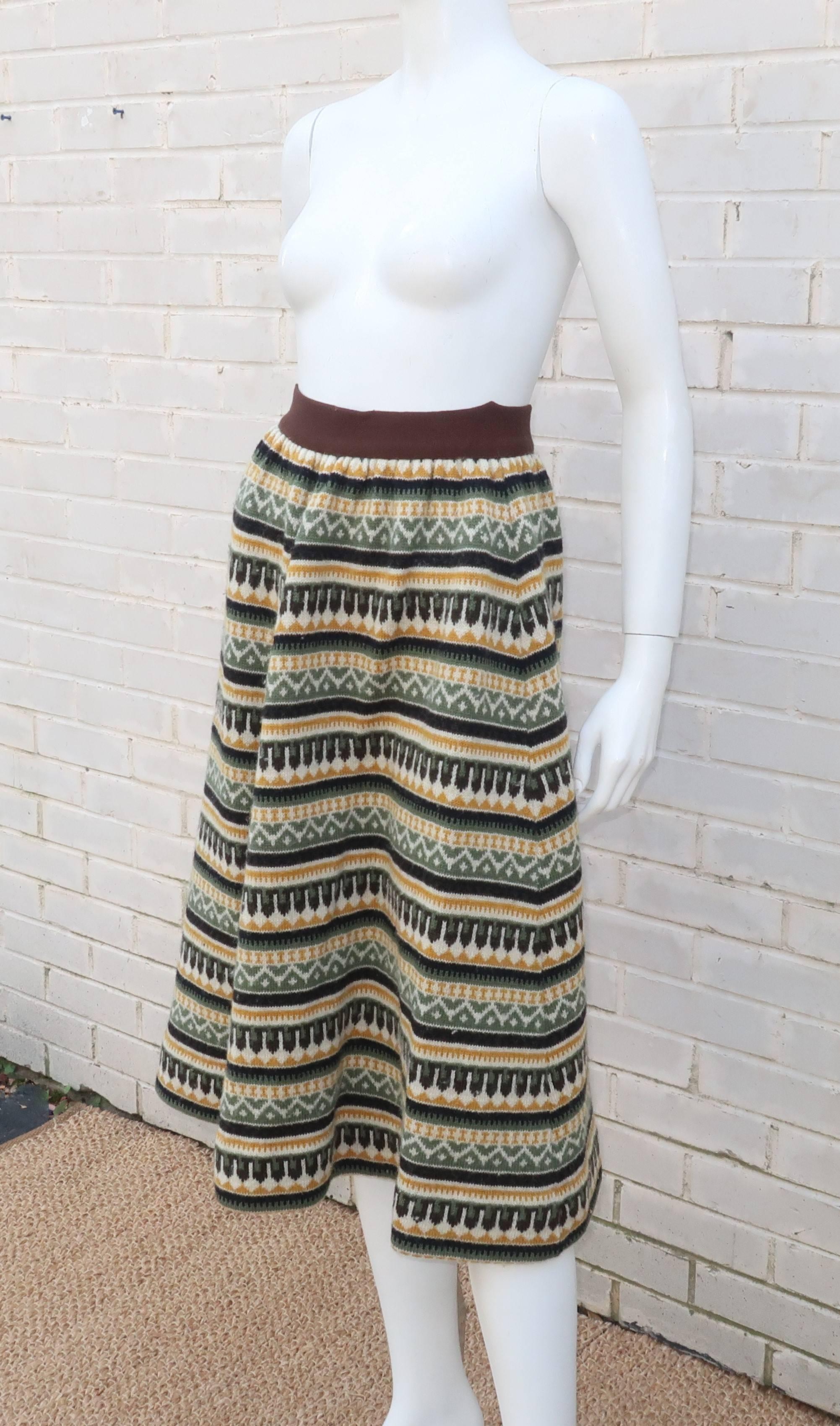 wool knit skirt