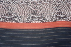 1980's Flora Kung Snakeskin Look Scarf