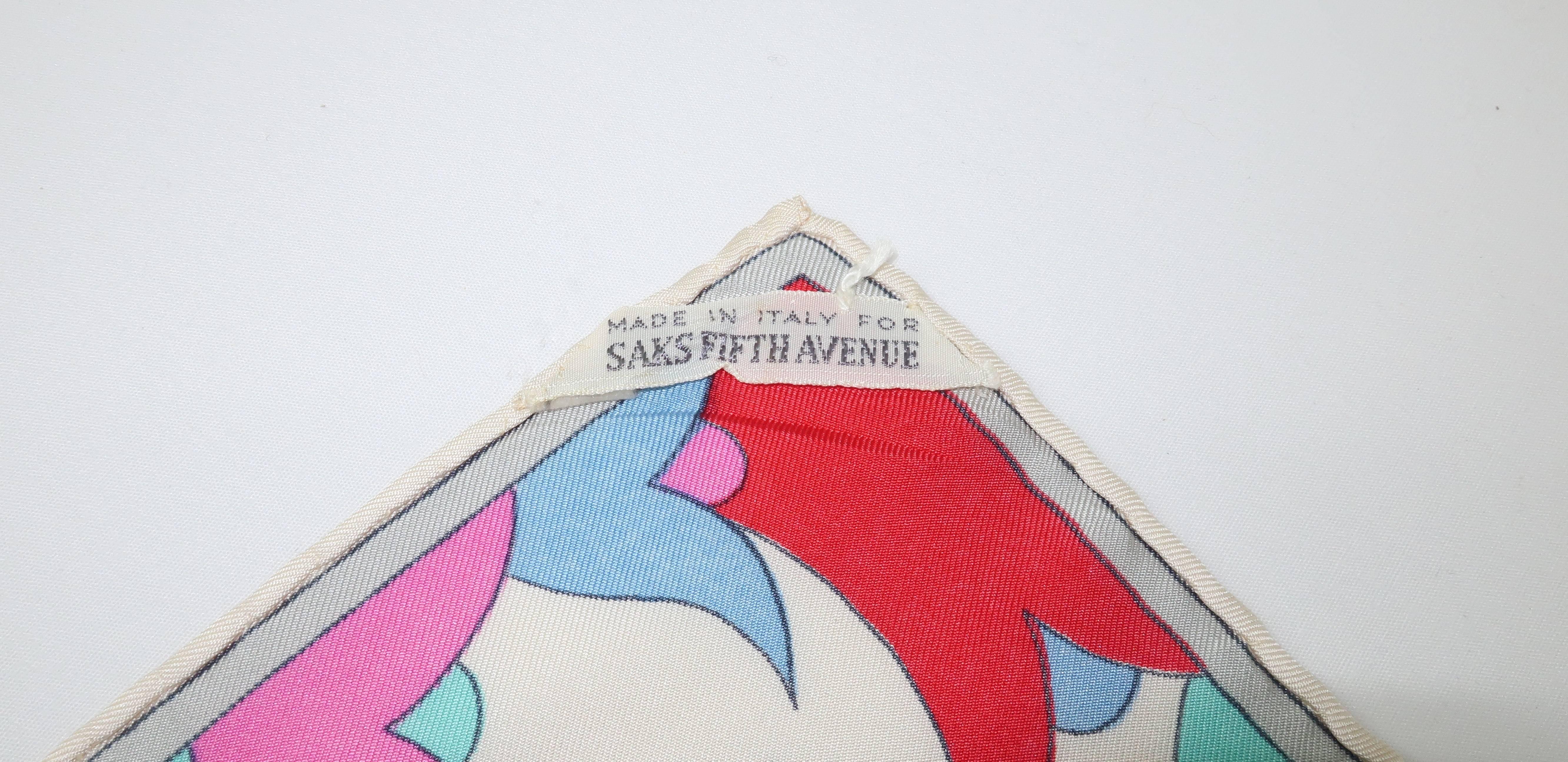 1970's Averardo Bessi Pop Mod Long Silk Scarf 4