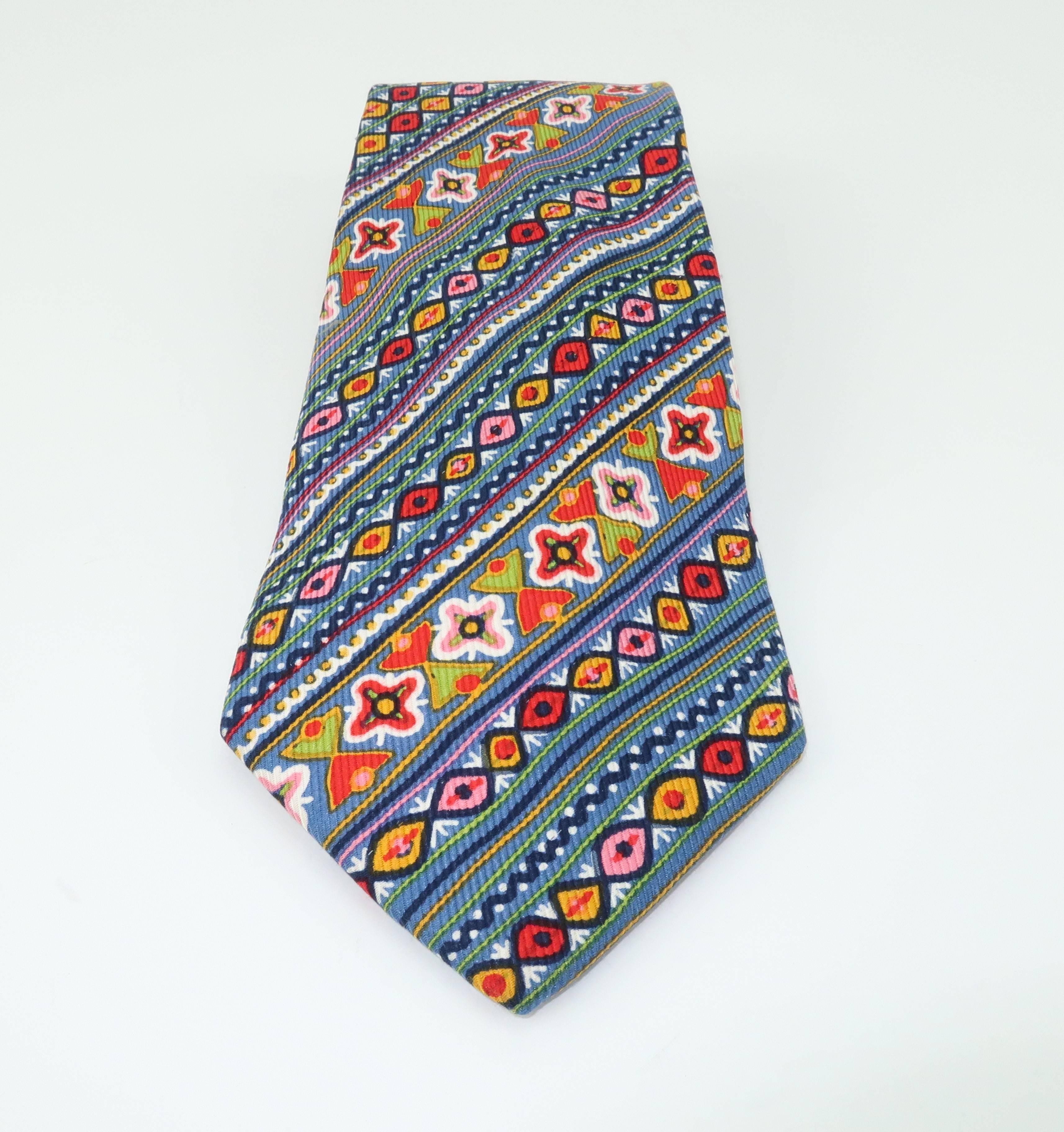 Vintage Christian Lacroix Men's Silk Necktie In Good Condition In Atlanta, GA