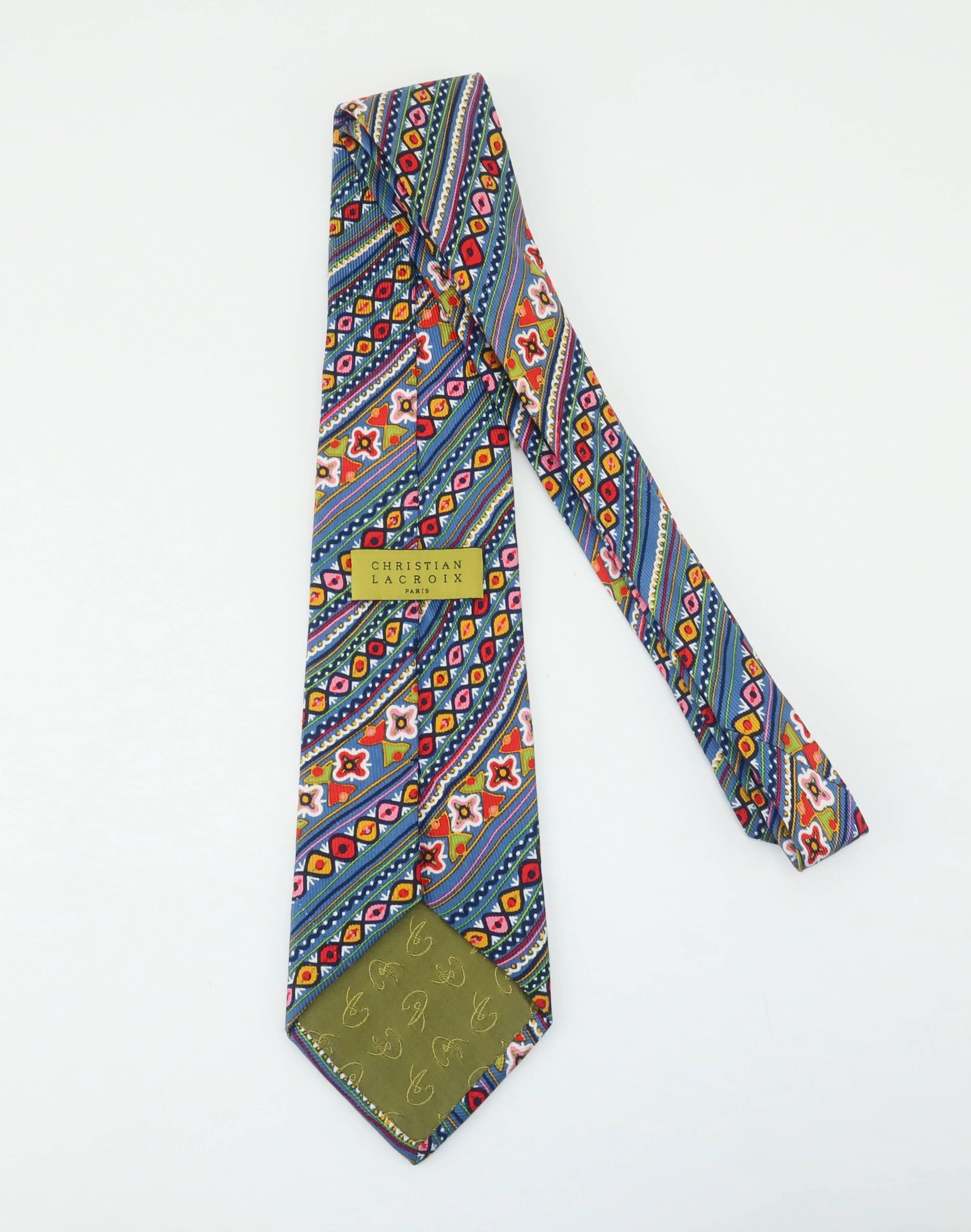 Vintage Christian Lacroix Men's Silk Necktie 1