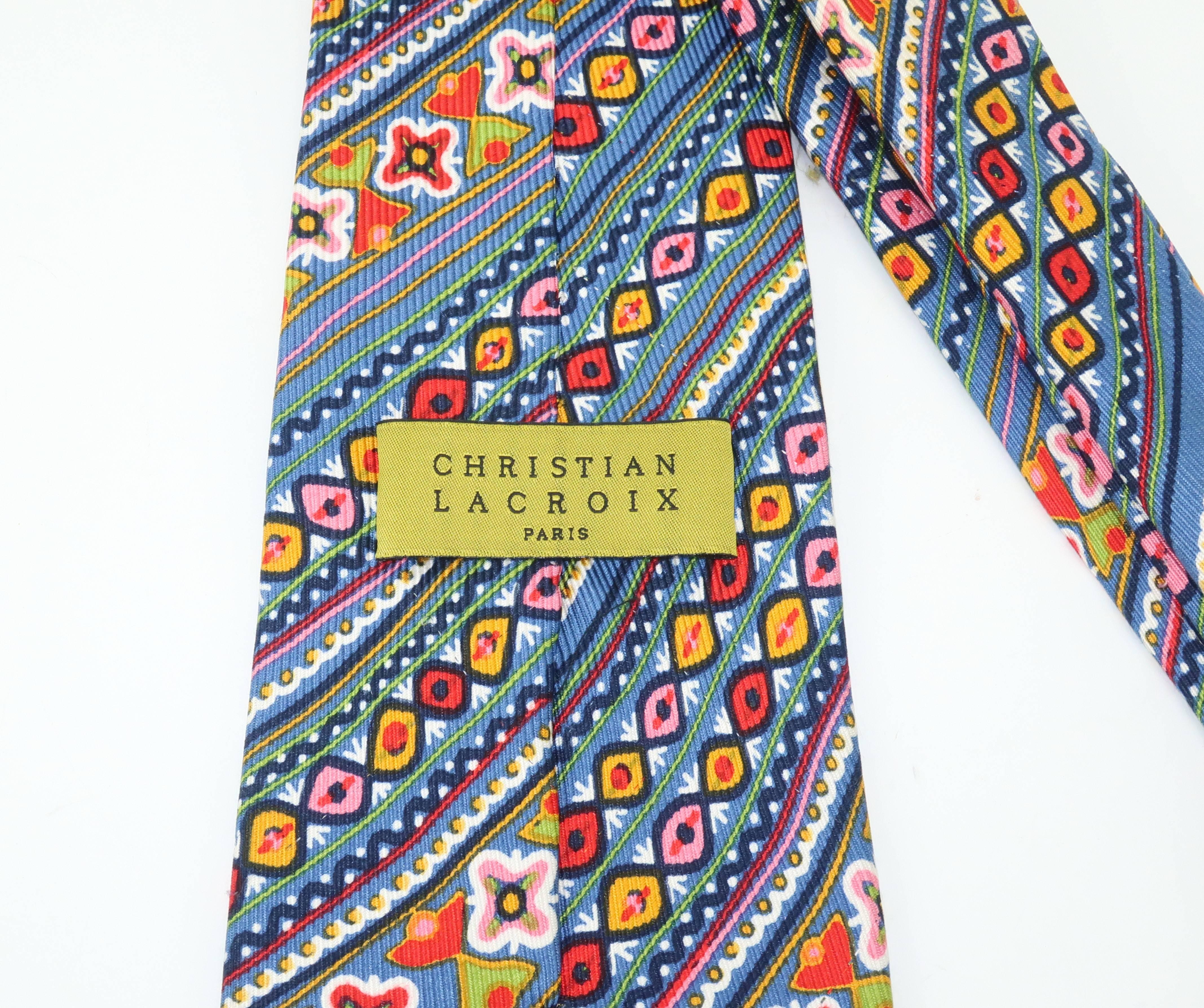 Vintage Christian Lacroix Men's Silk Necktie 3
