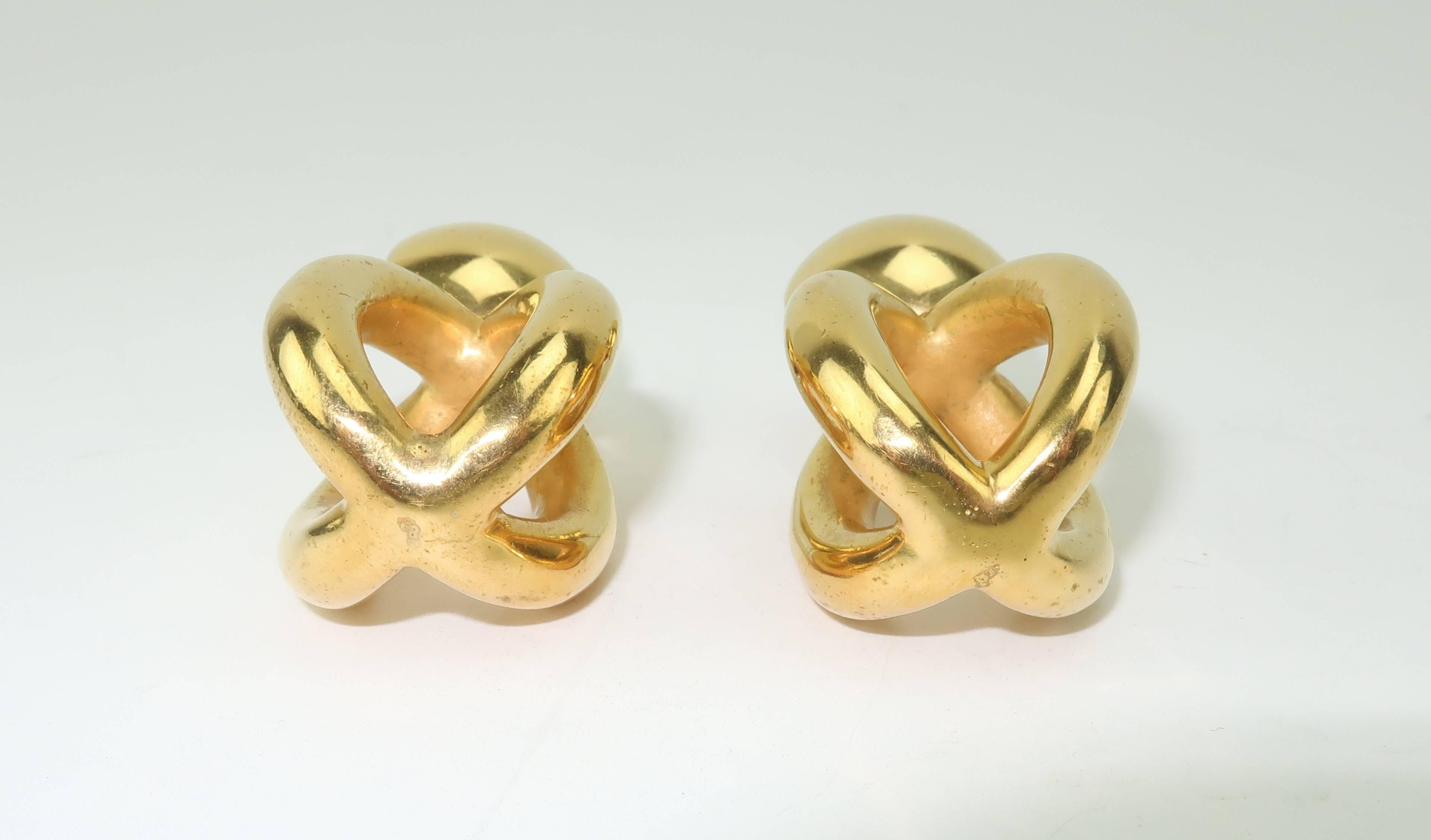 gold chunky earrings