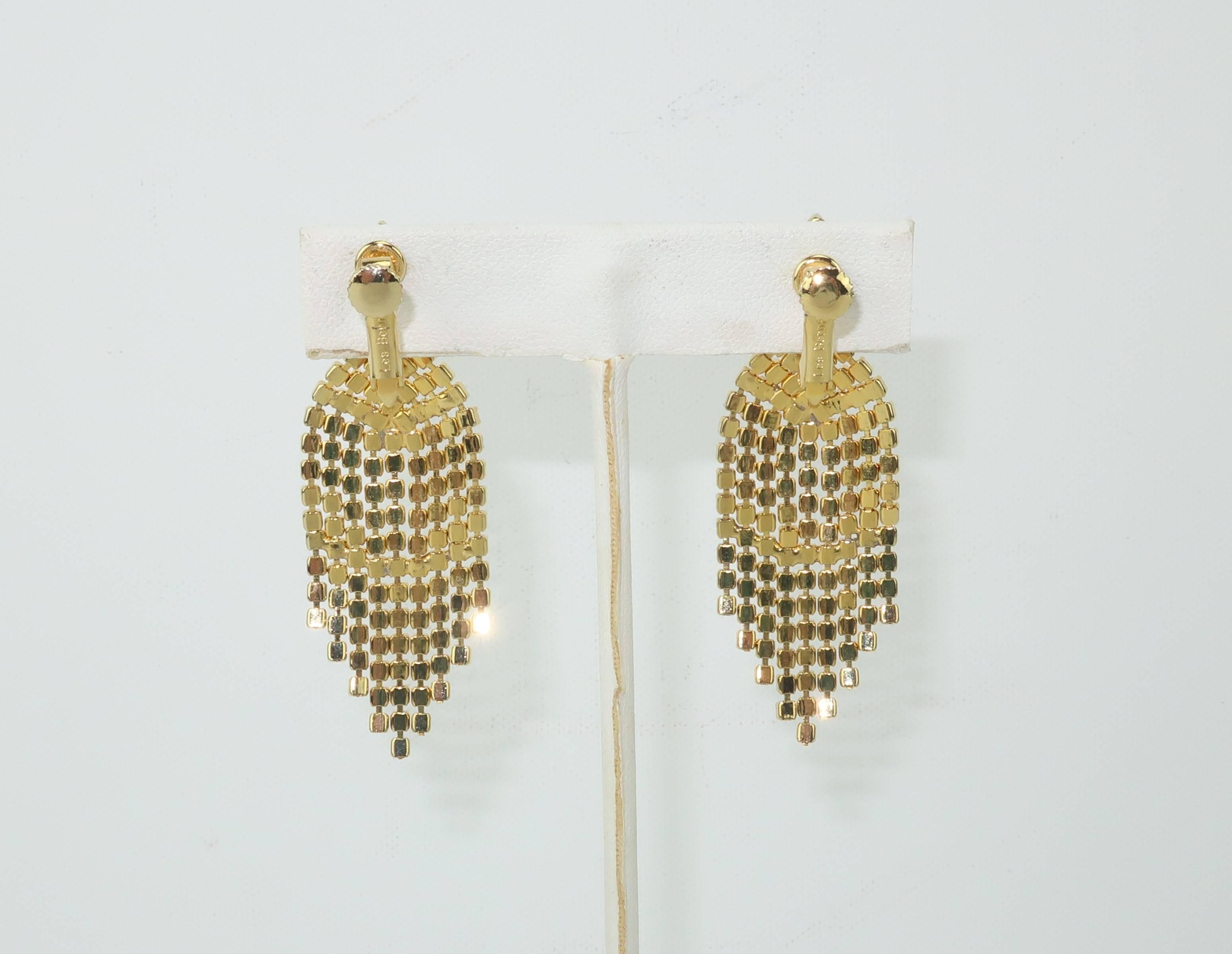 rhinestone waterfall earrings