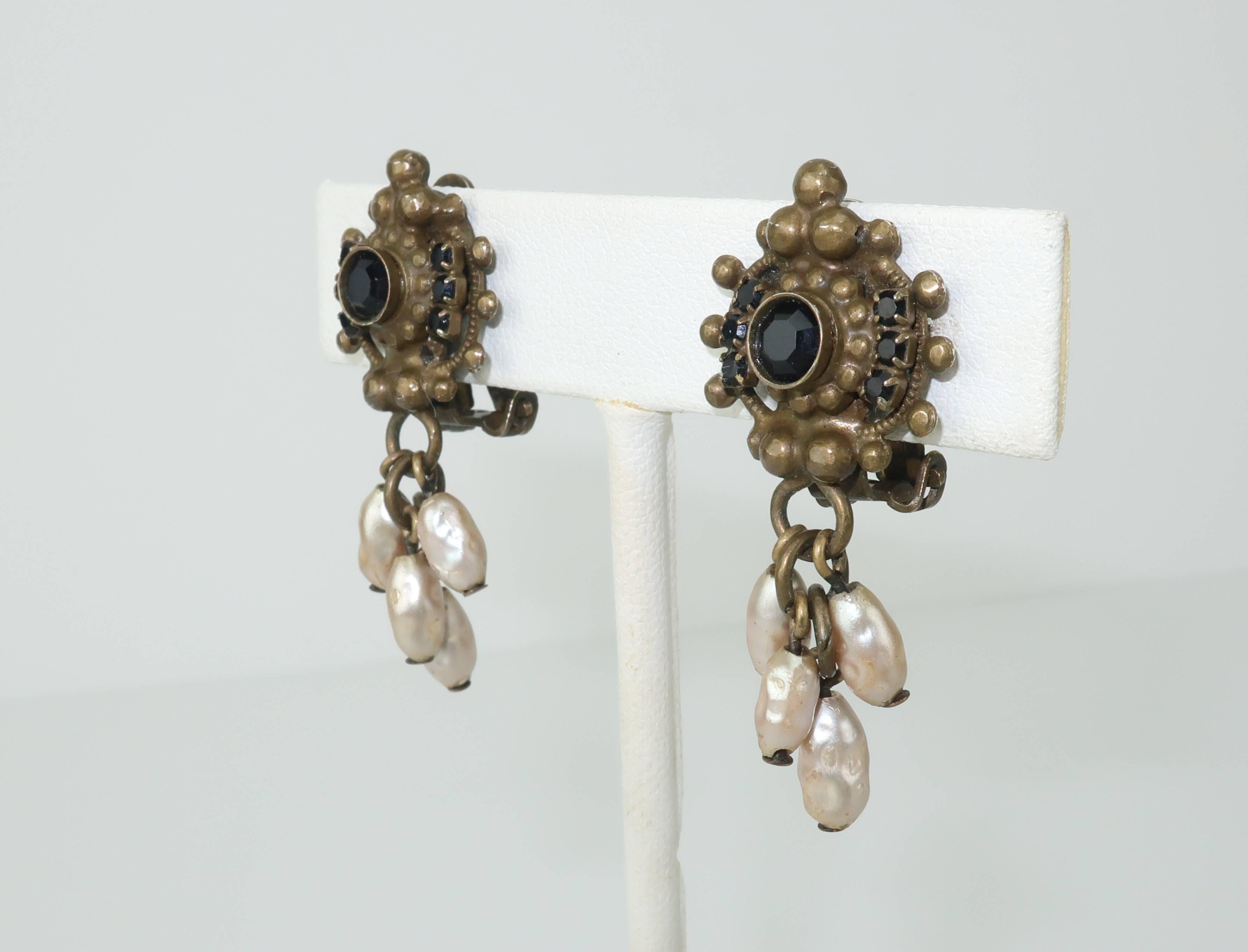 1980’s Sorrelli Victorian Inspired Earrings In Good Condition In Atlanta, GA