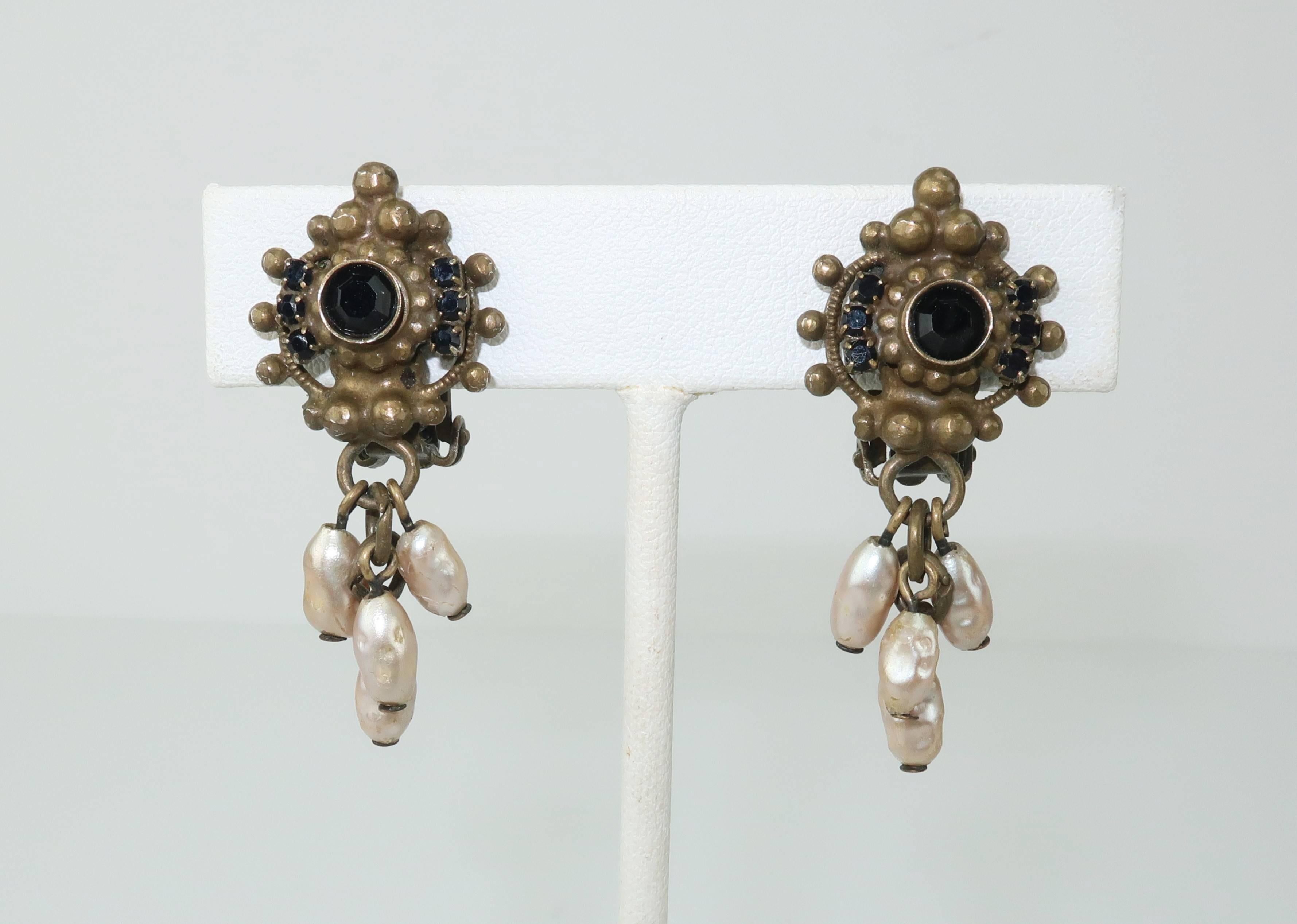 1980’s Sorrelli Victorian Inspired Earrings 1