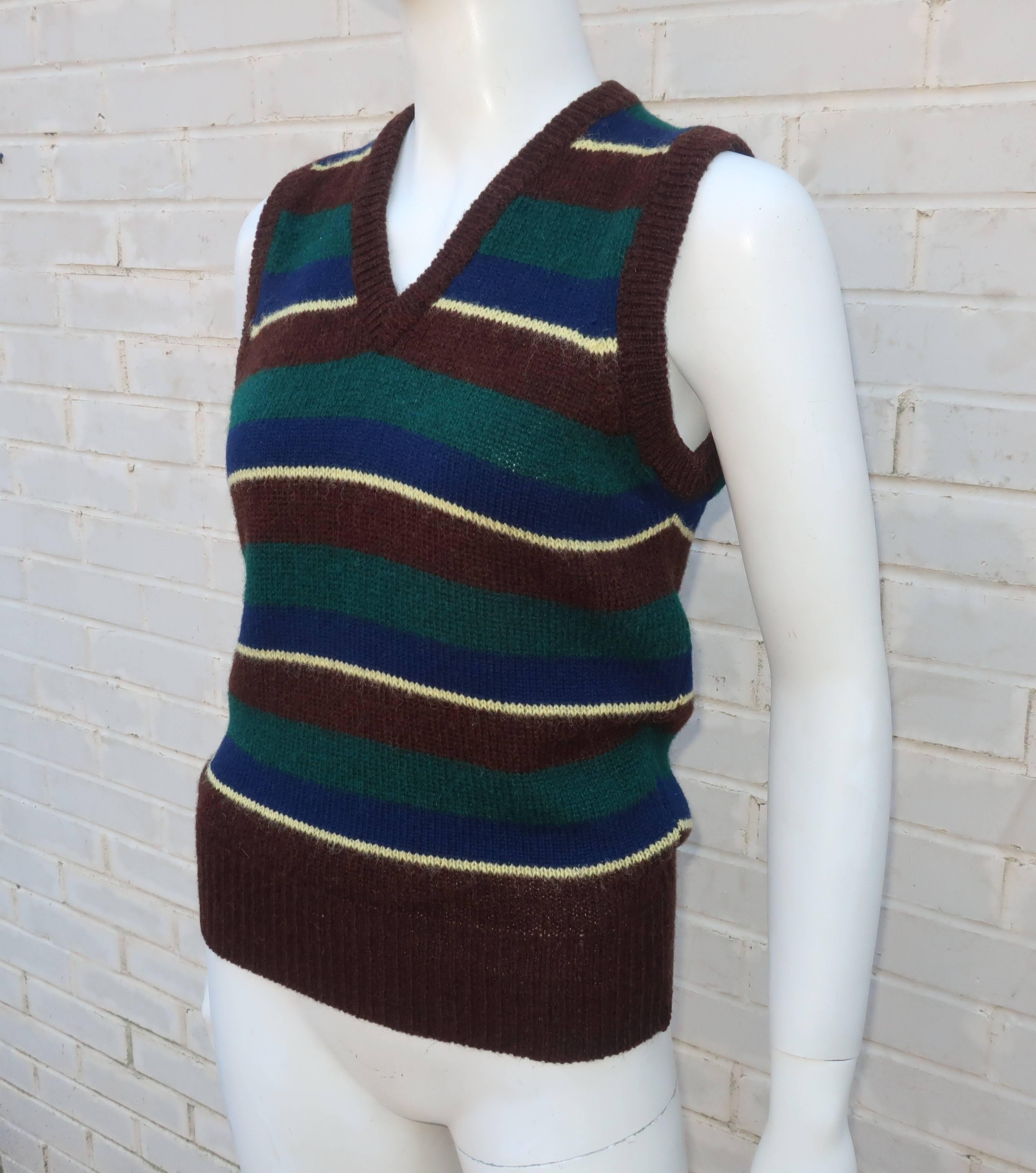 stripped sweater vest
