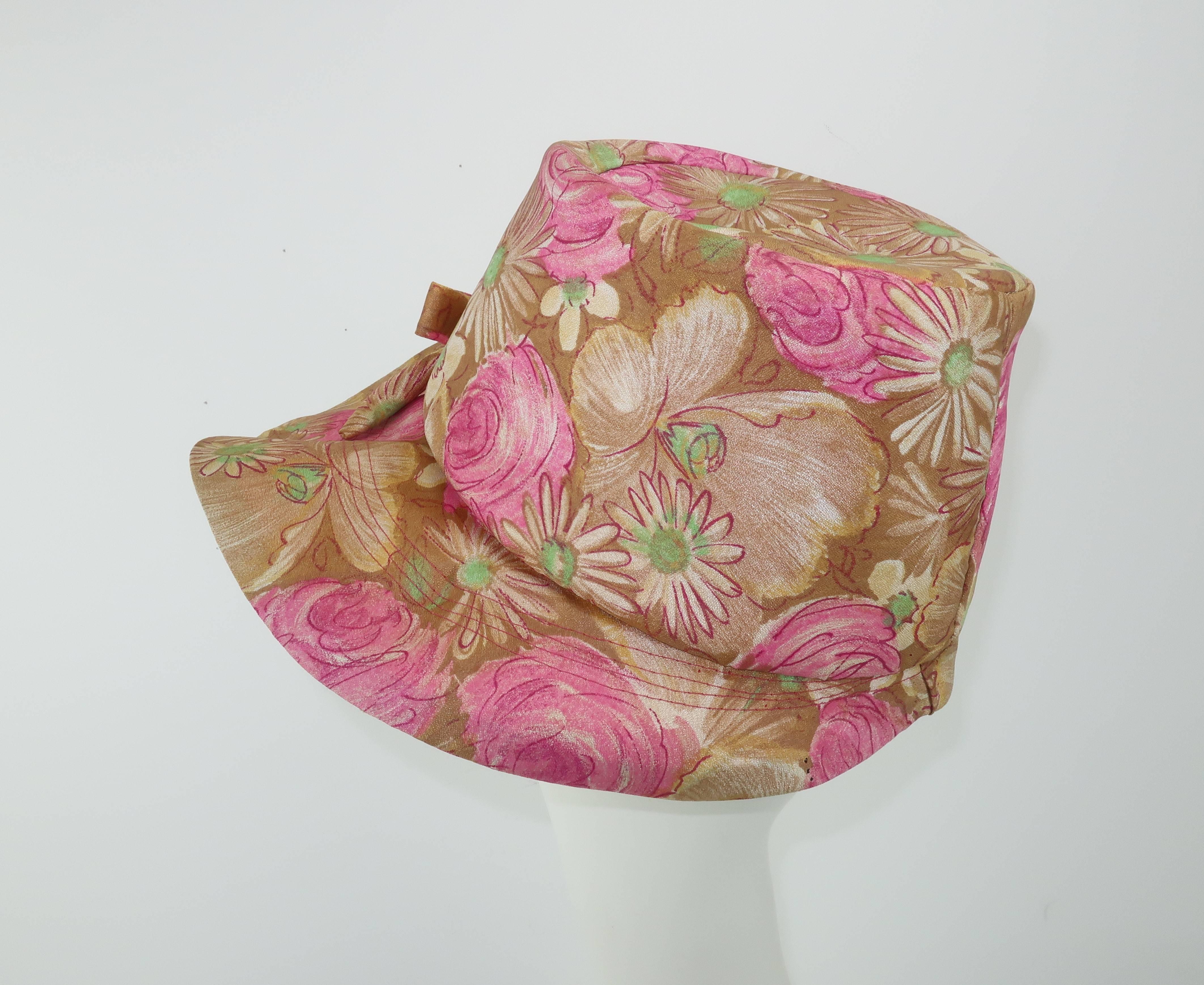 Women's Claire Ann Floral Floppy Hat, 1960s  