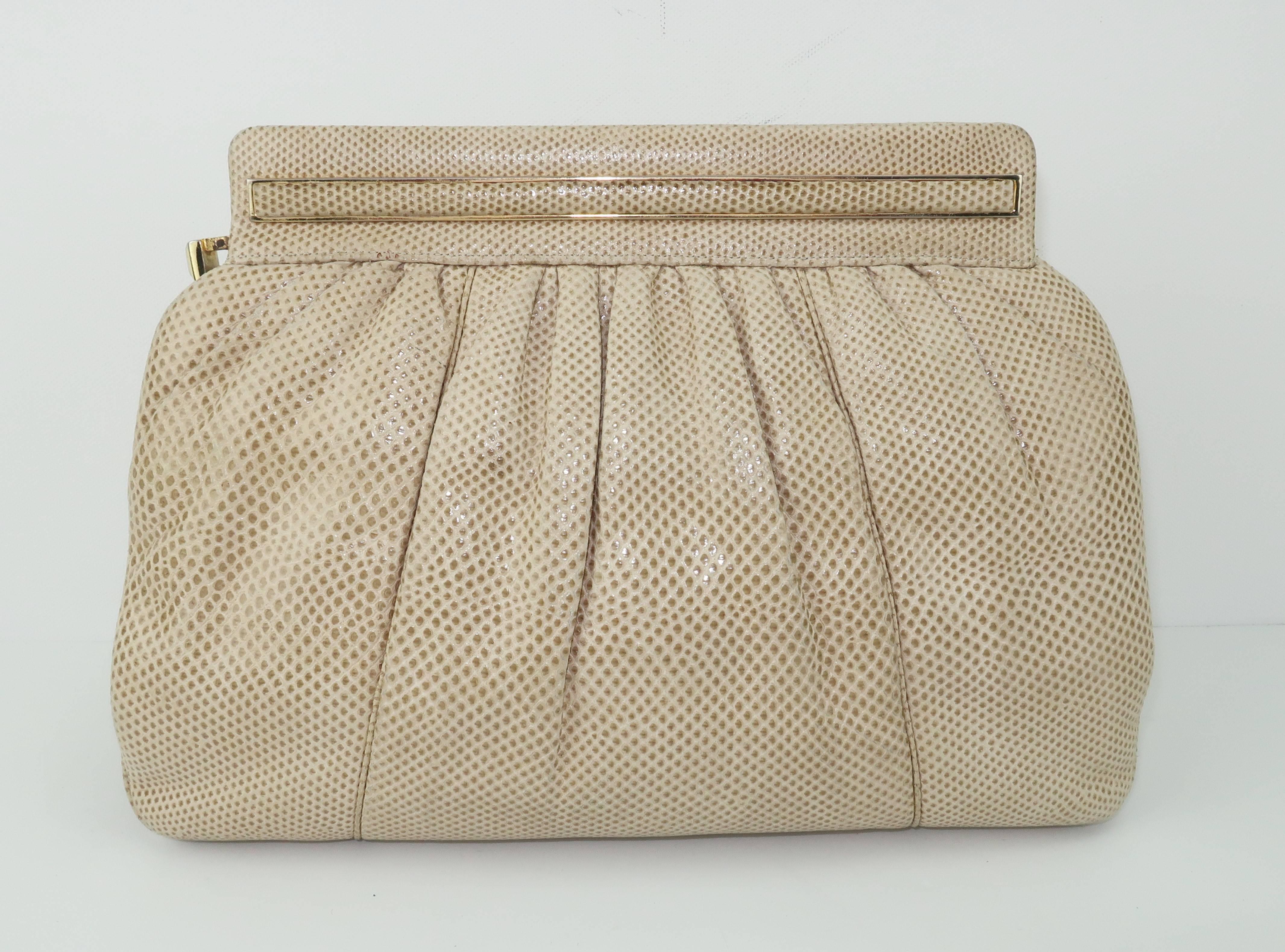 1980's Judith Leiber Karung Convertible Clutch Handbag  1