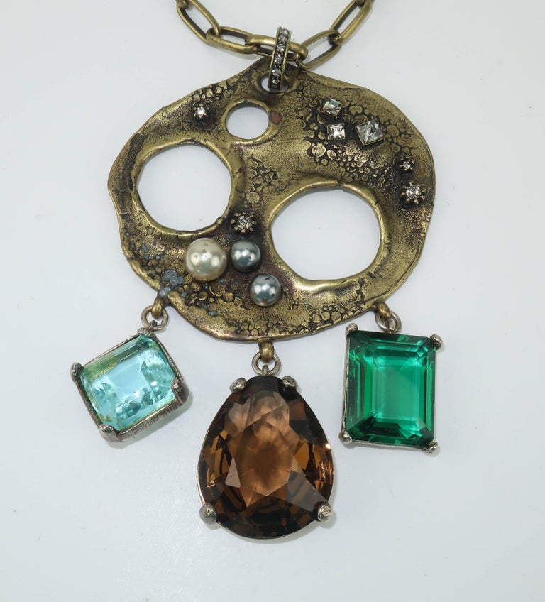 Vintage Gerard Yosca Brutalist Medallion Necklace at 1stDibs | yosca ...