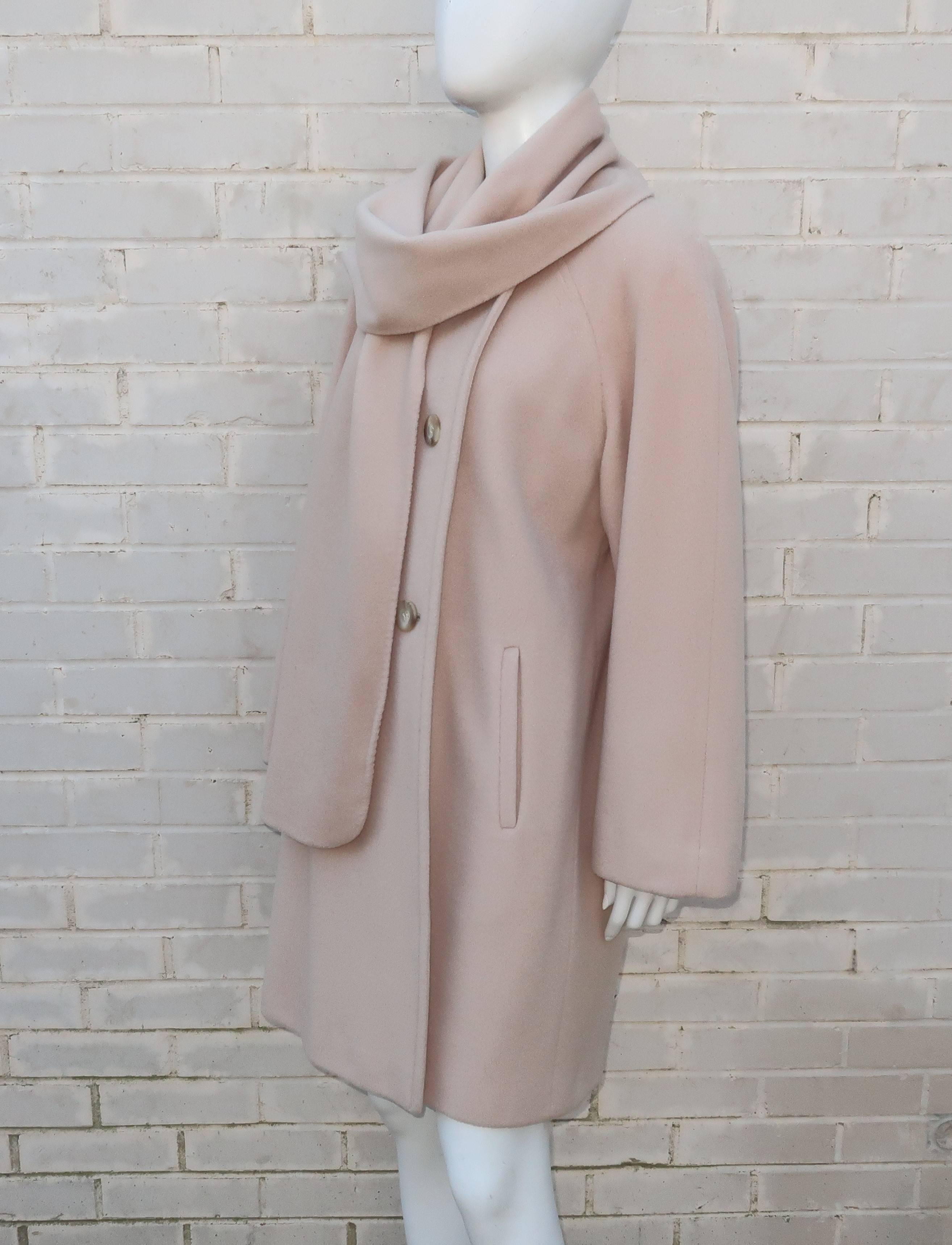built in scarf coat