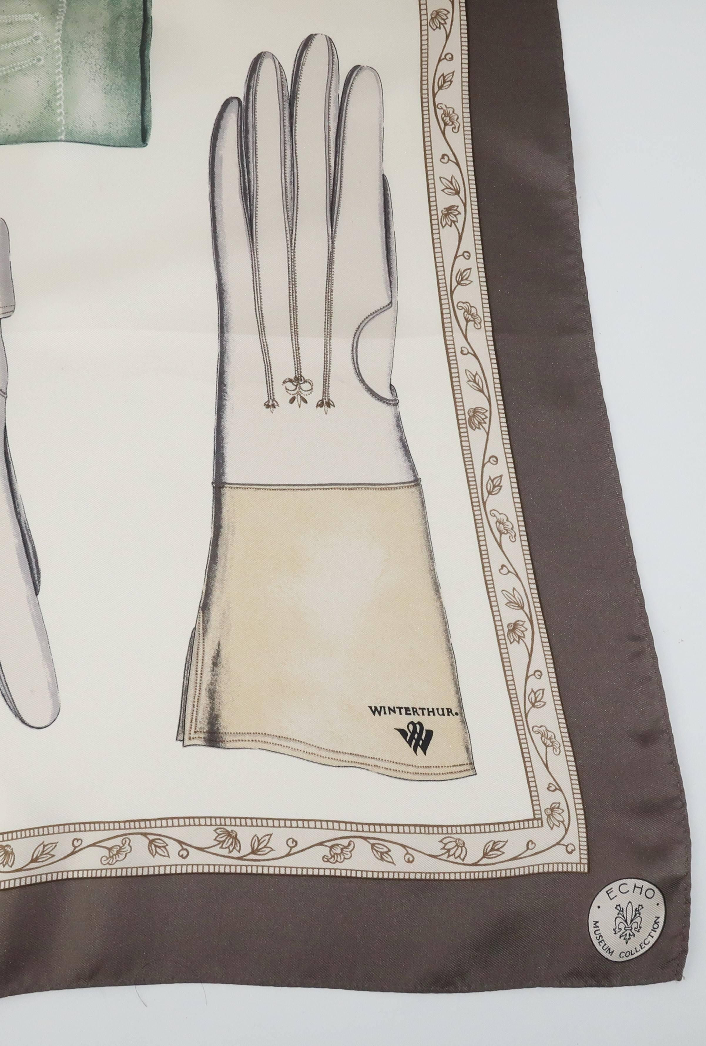 Echo Museum Collection Silk Scarf With Trompe L’Oeil Gloves 4