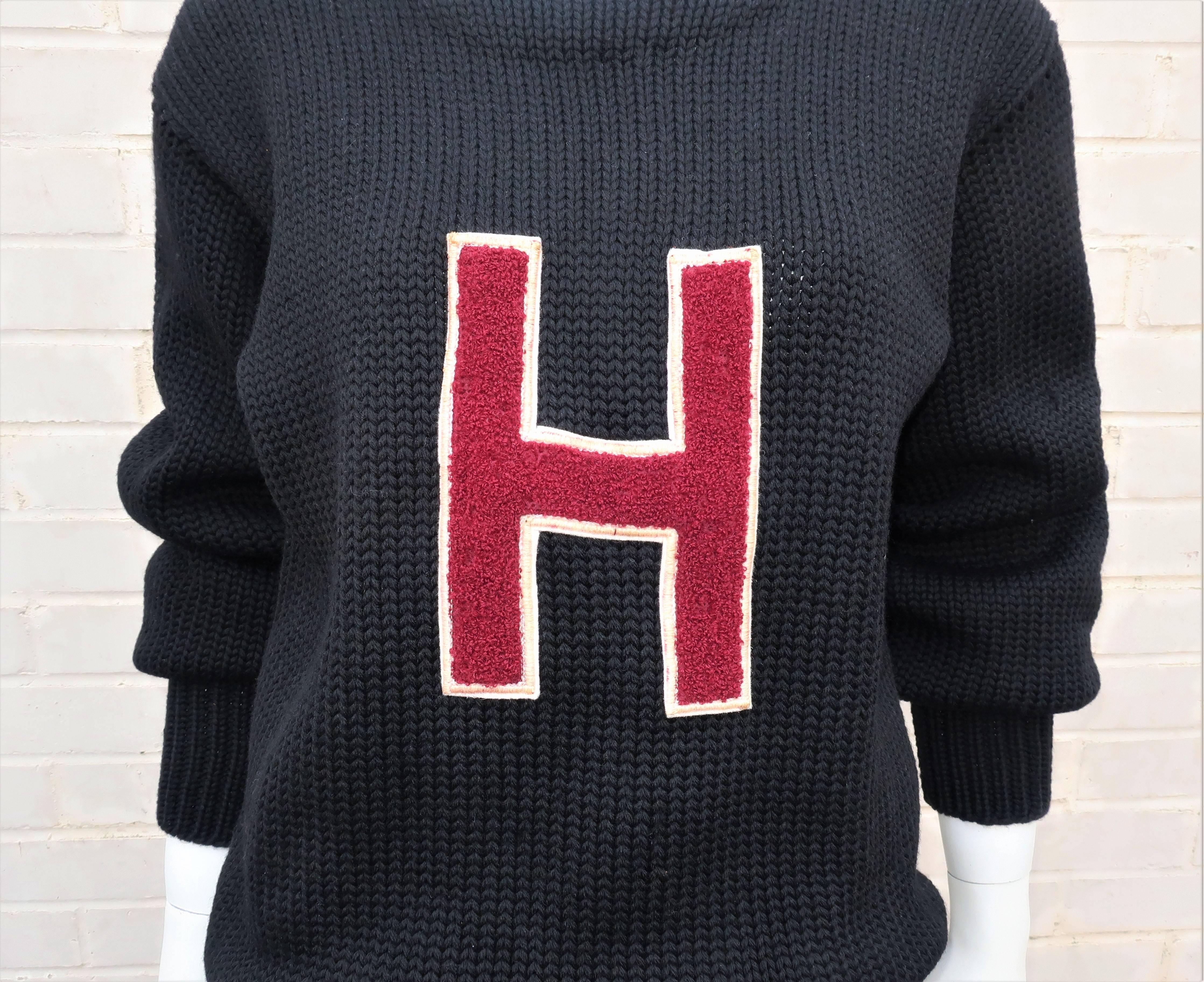 harvard letter sweater