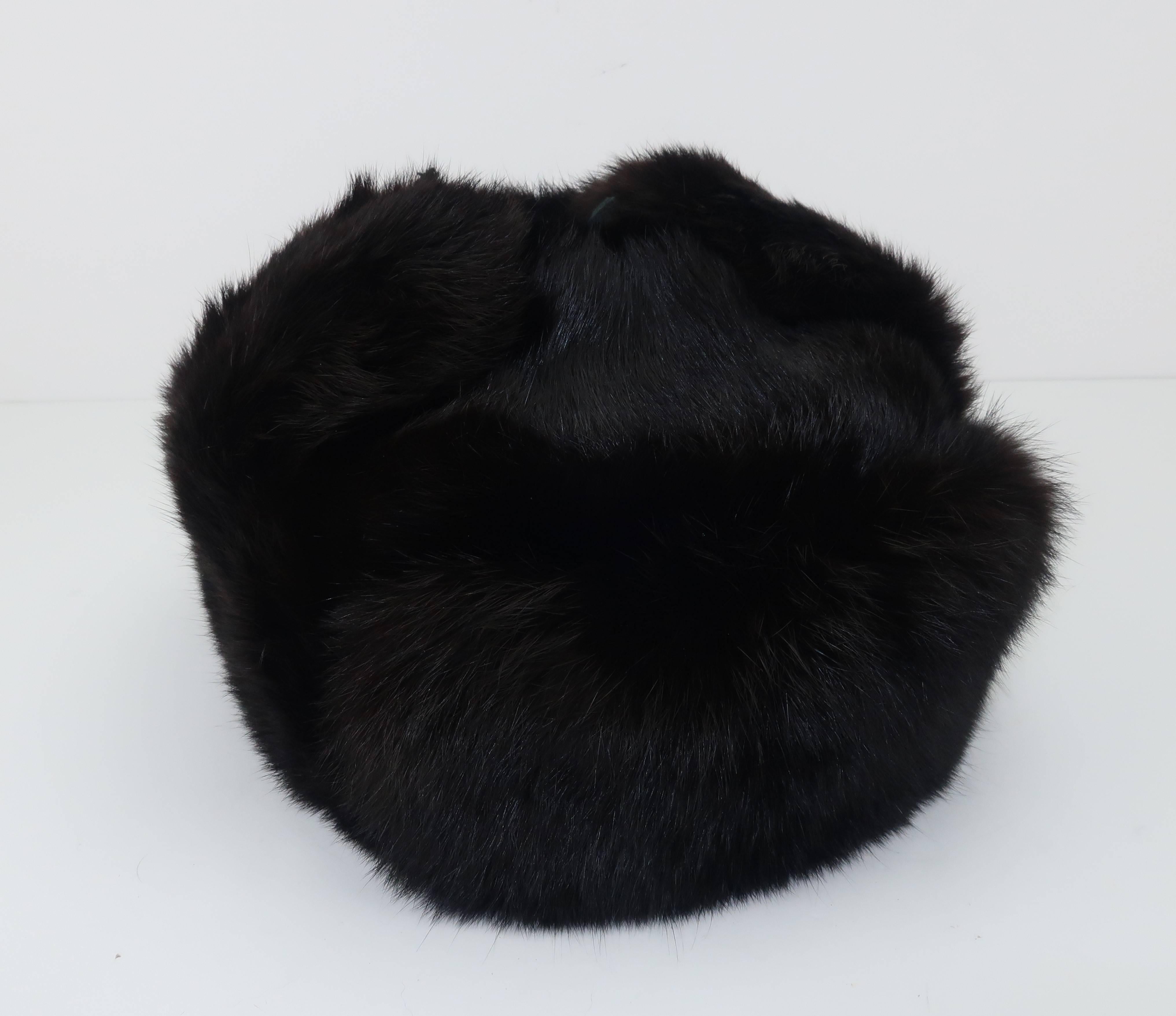 Vintage Russian Sable Fur Hat With Ear Flaps 2