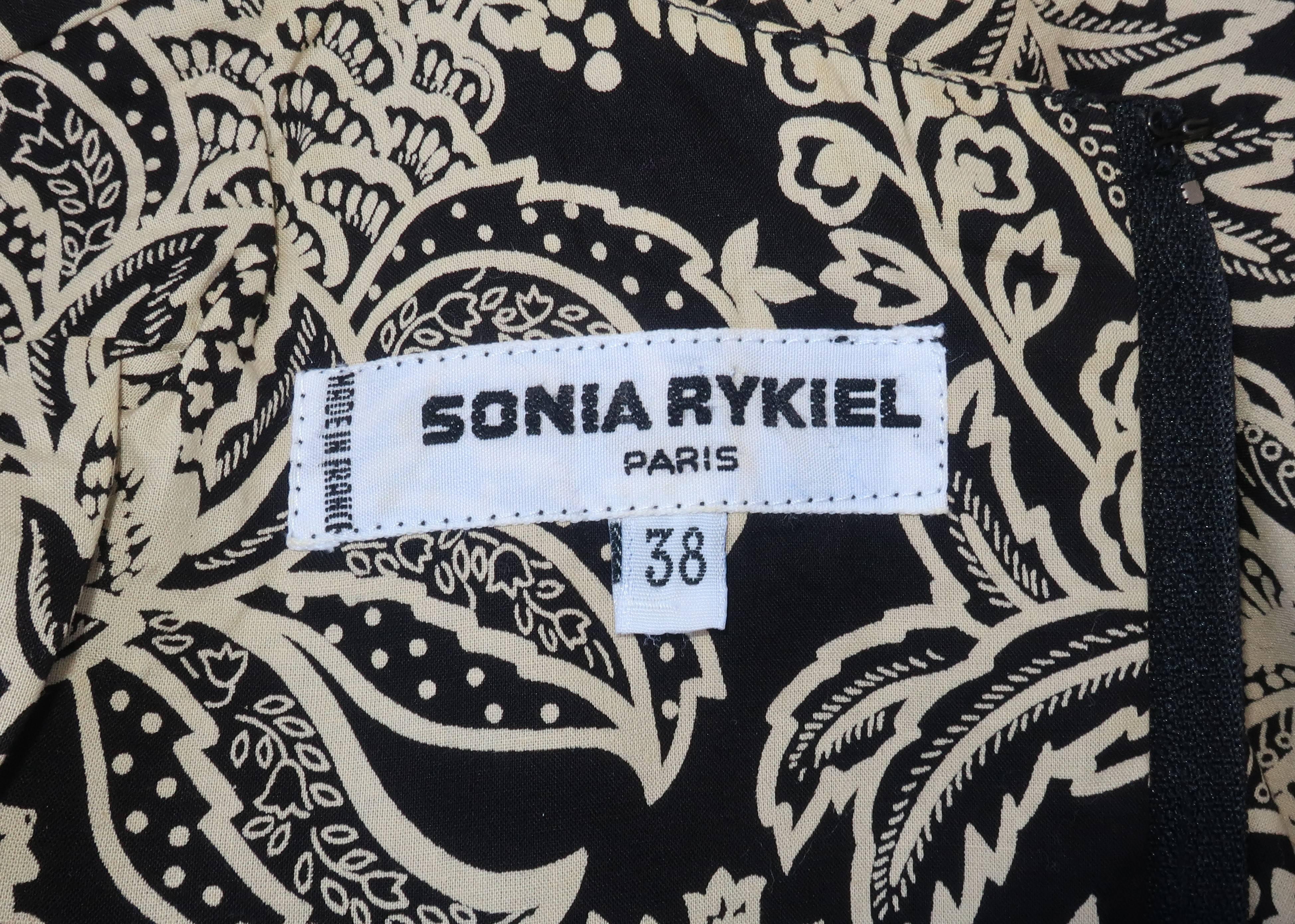 1980's Sonia Rykiel Cotton Tropical Print Dress  4