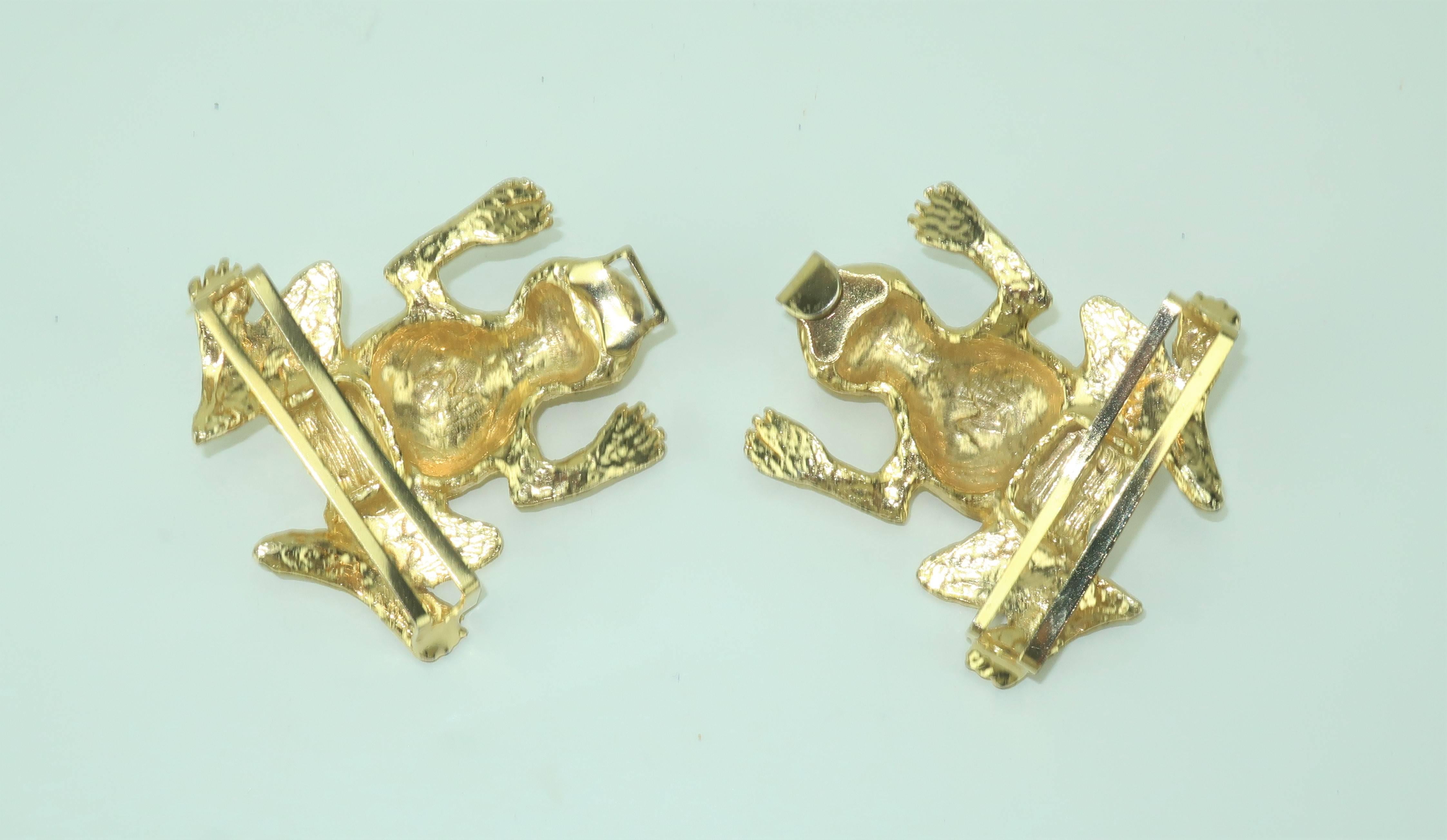 1970’s Kissing Frog Buckles With Blue Belt 4