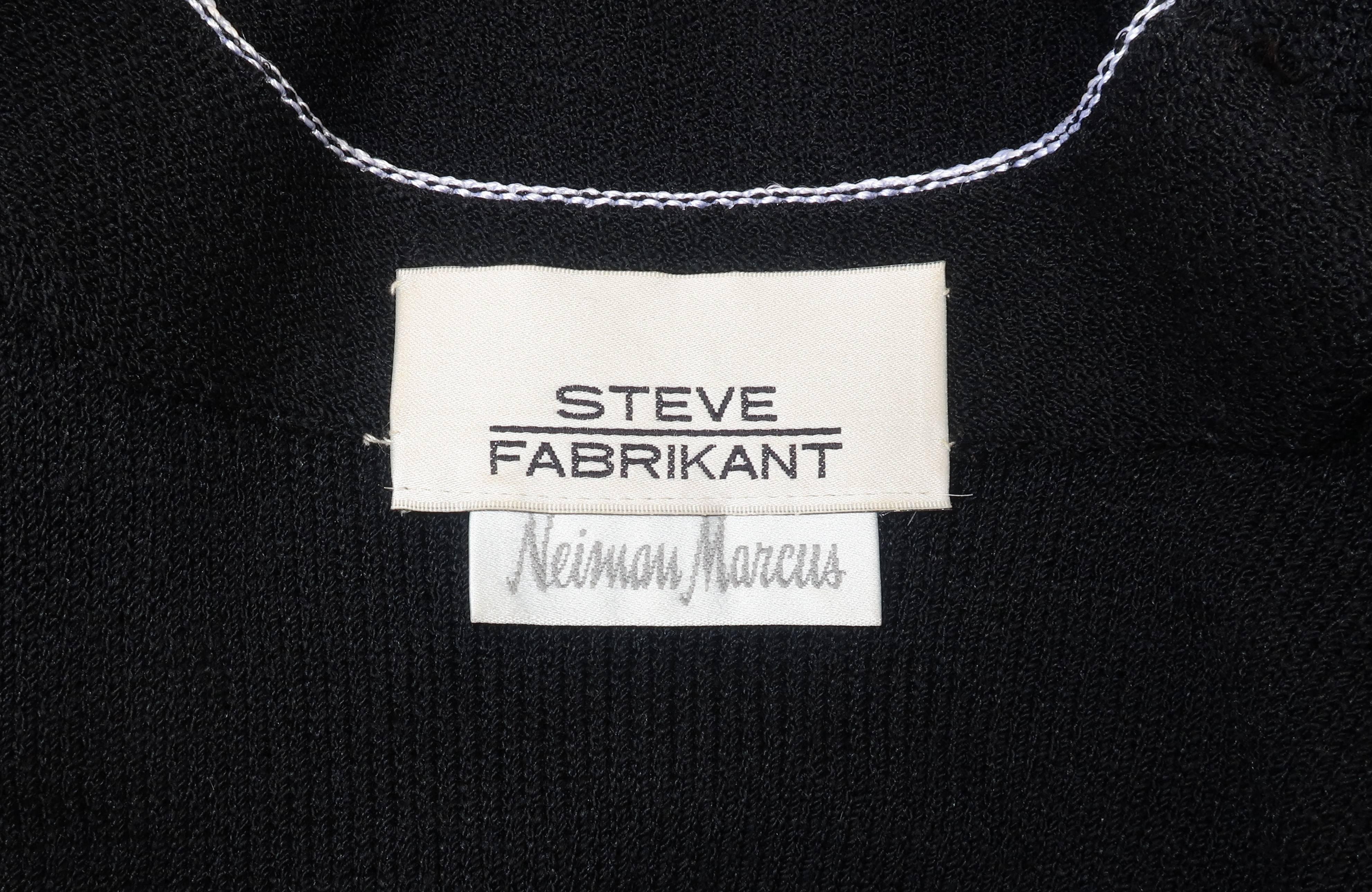 Steve Fabrikant Black and White Knit Trapeze Dress With Musical Notes ...